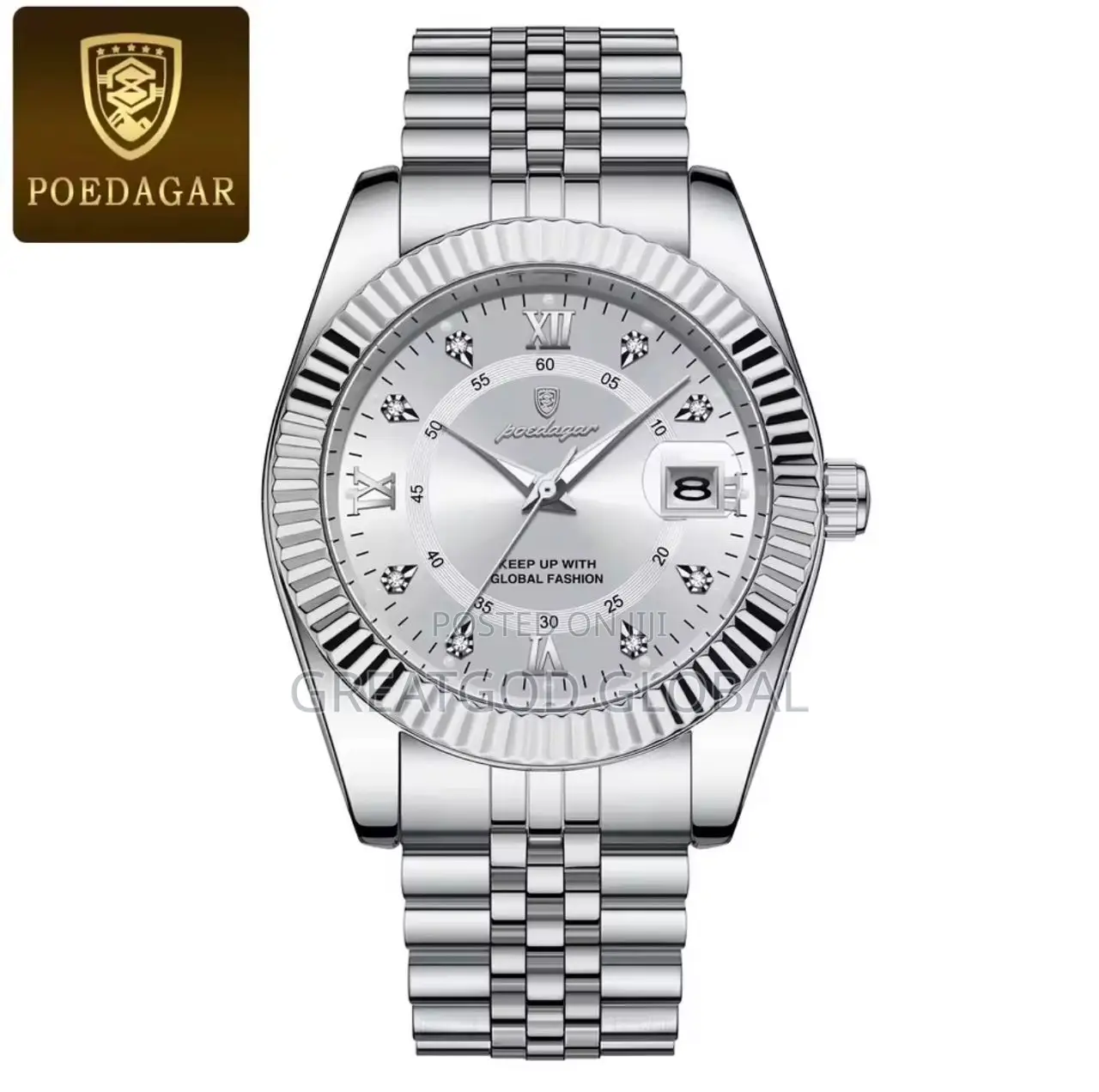 Rolex Inspired” Poedagar Watch Silver