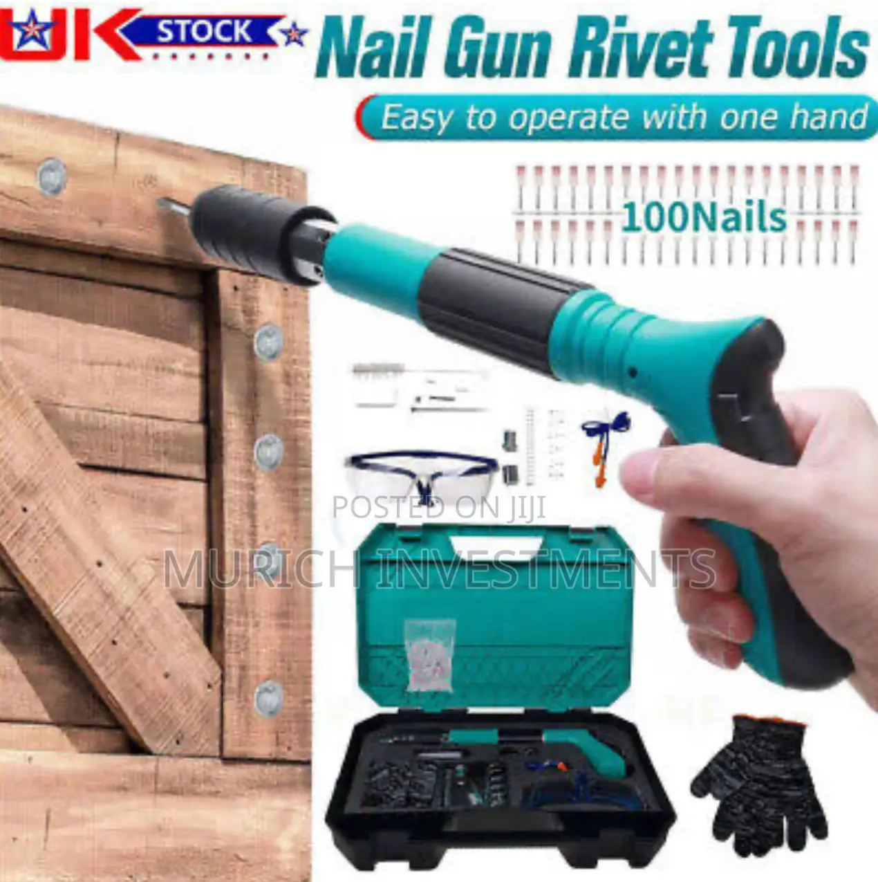 Steel Nail Gun – Heavy-Duty Concrete/Air Nailer