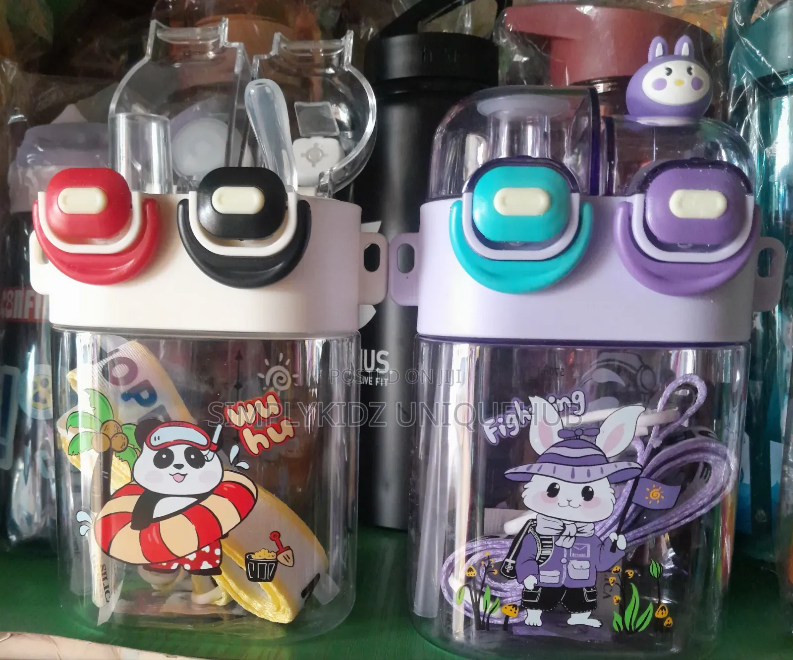 Kids 2 in 1 Water Fruit Drink Water Bottle With Strap