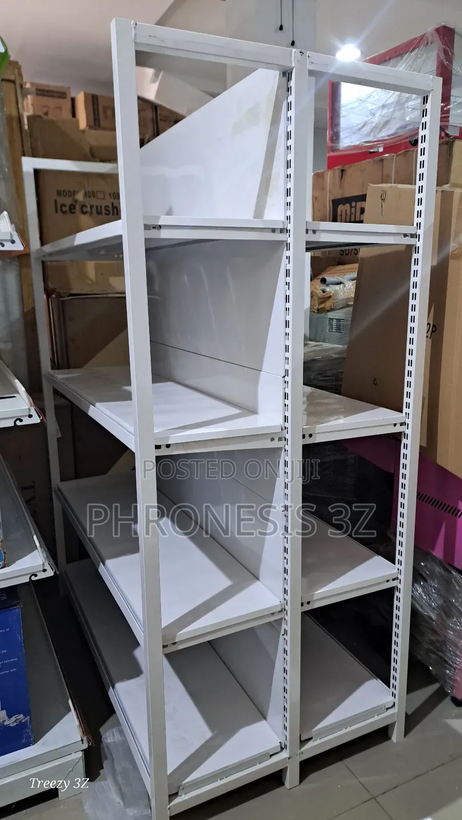 4ft Double Sided Four Post Supermarket Shelf