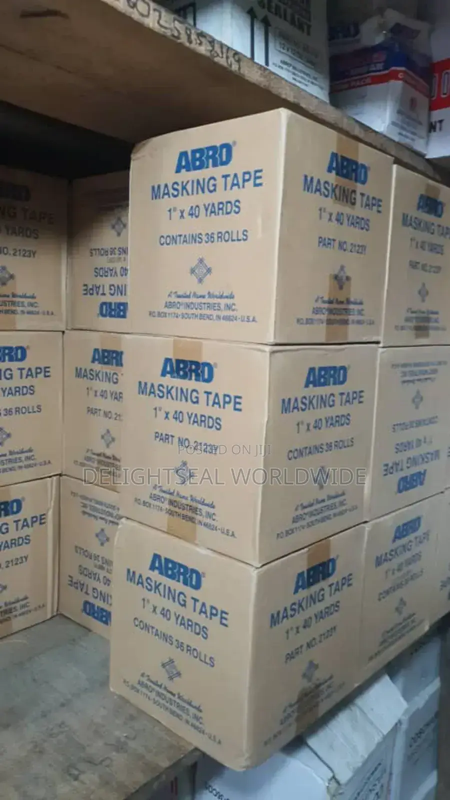 Carton of Abro Masking Tape or Paper Tape
