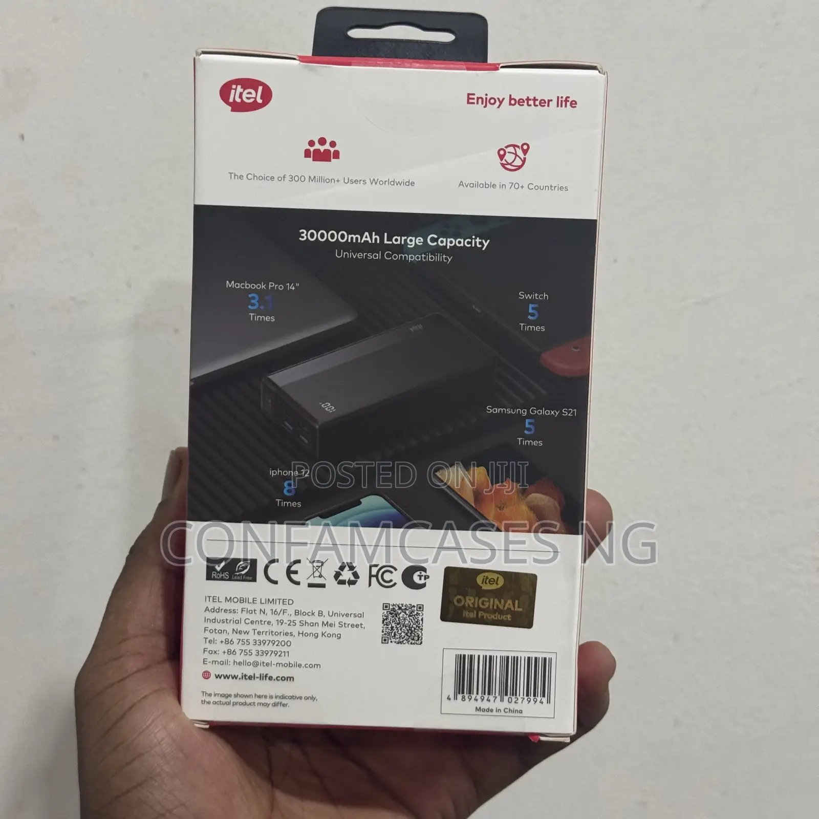 Itel 30000mah Fast Charging Power Bank