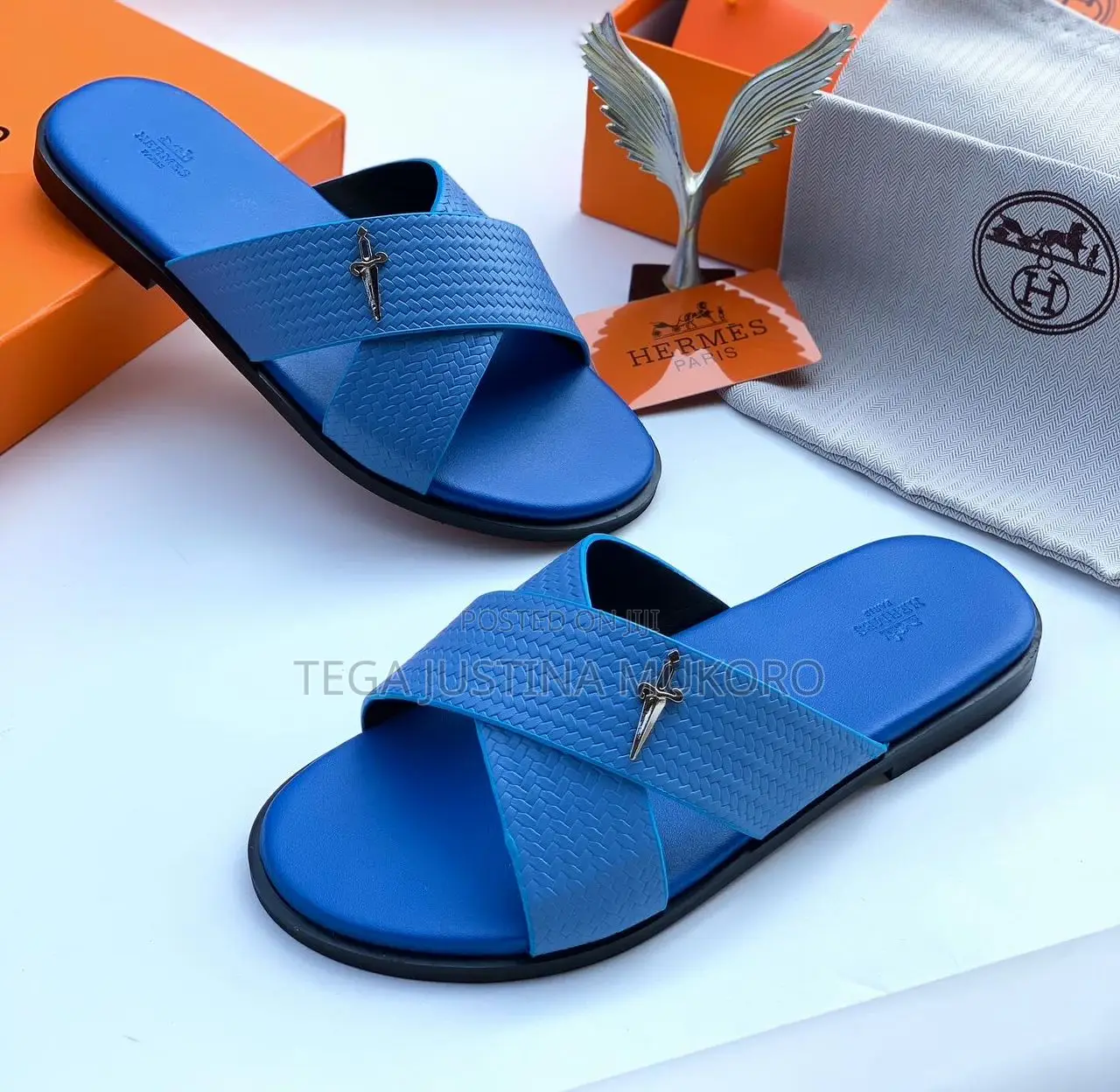 Italian Leather Slippers for Men
