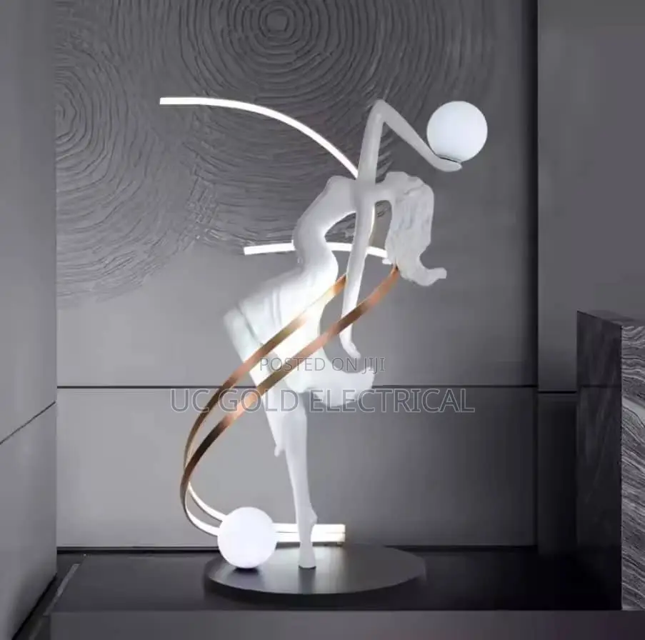 Modern White Metal Floor Lamp Reading Bedroom Living Room
