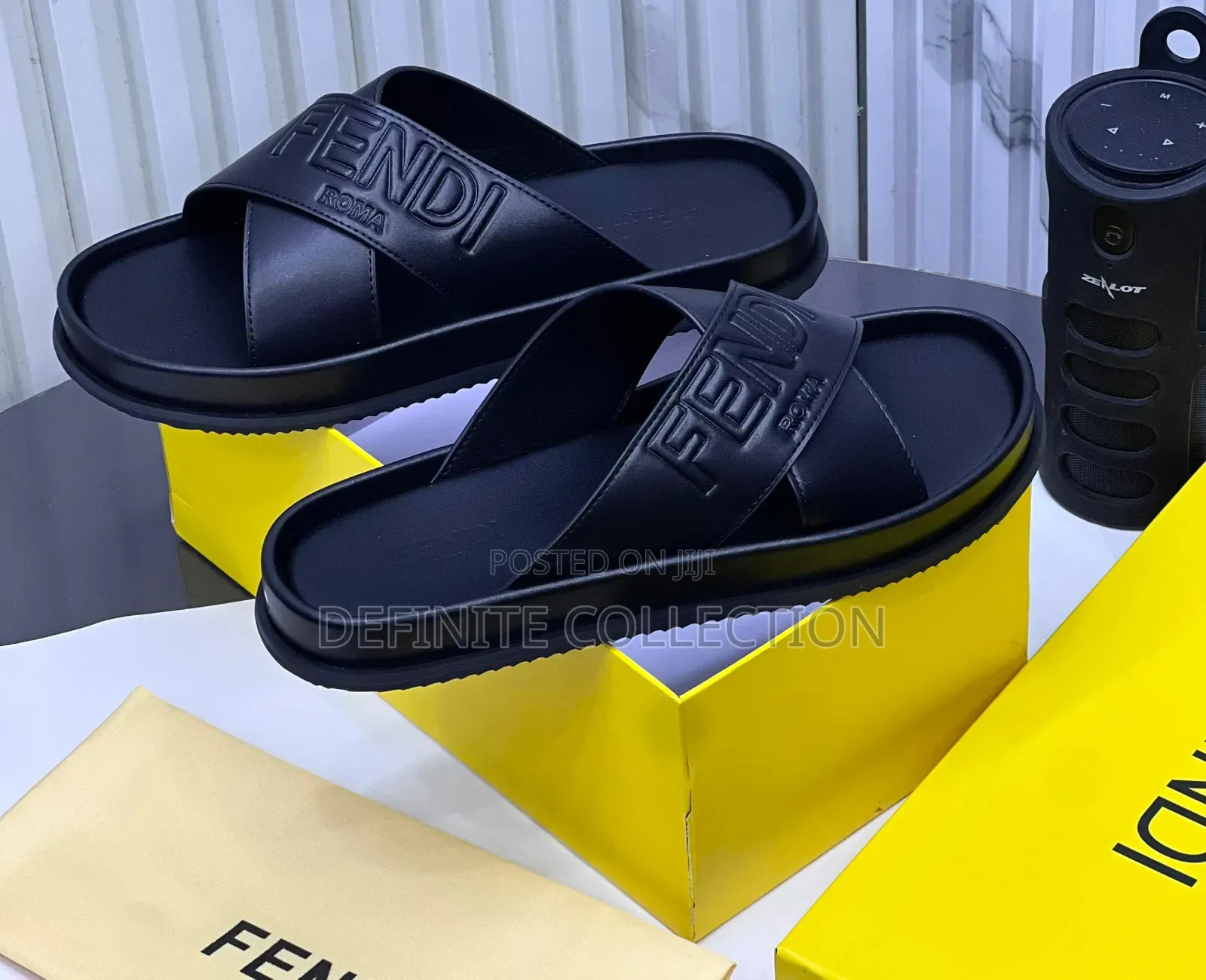 Fendi Leather Slippers