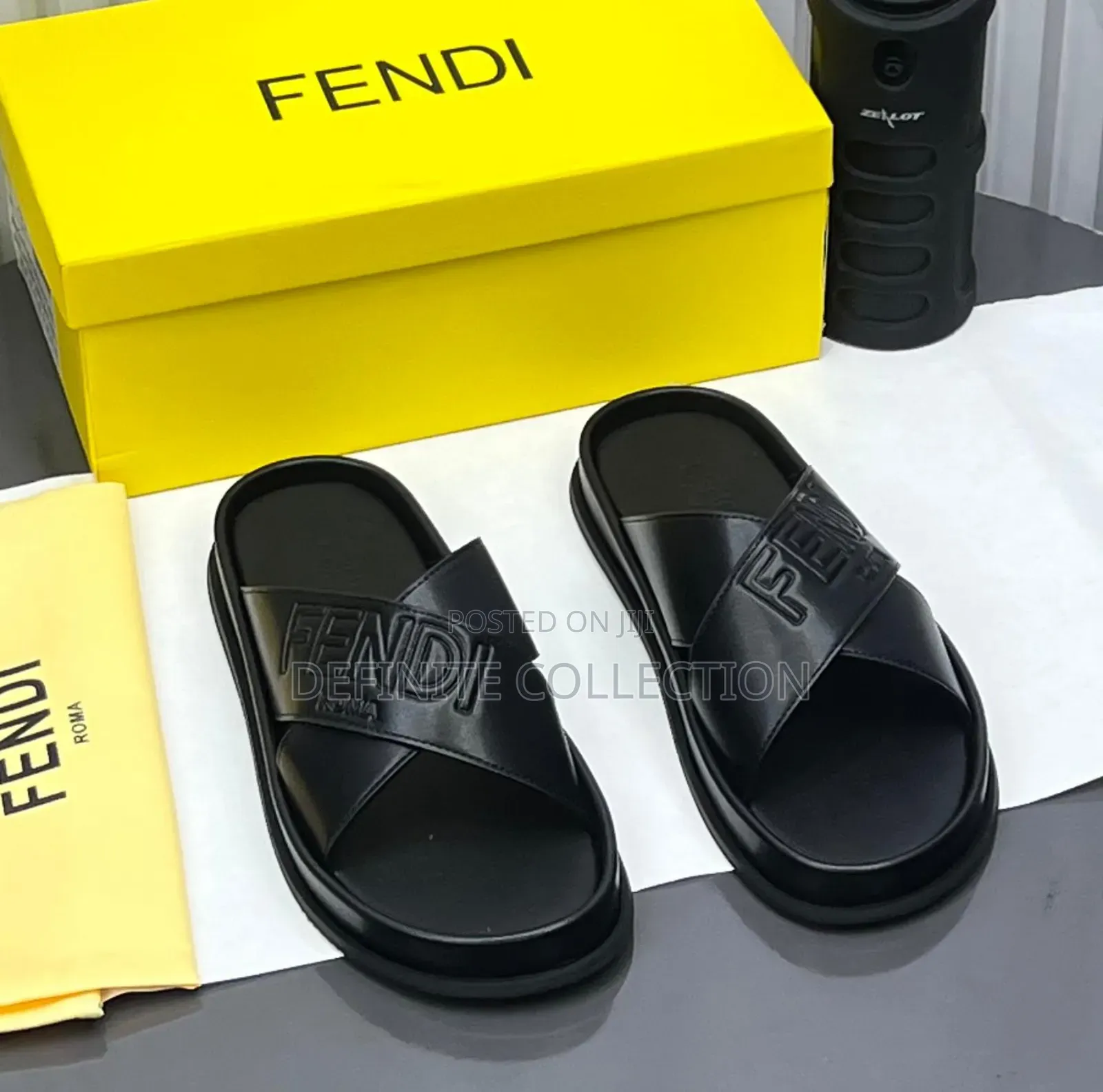 Fendi Leather Slippers