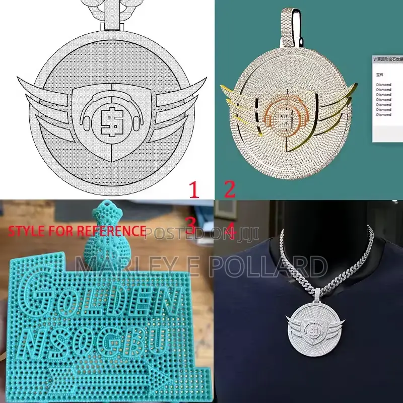 Custom Design Pendant Jewelry With Moissanite or Cz