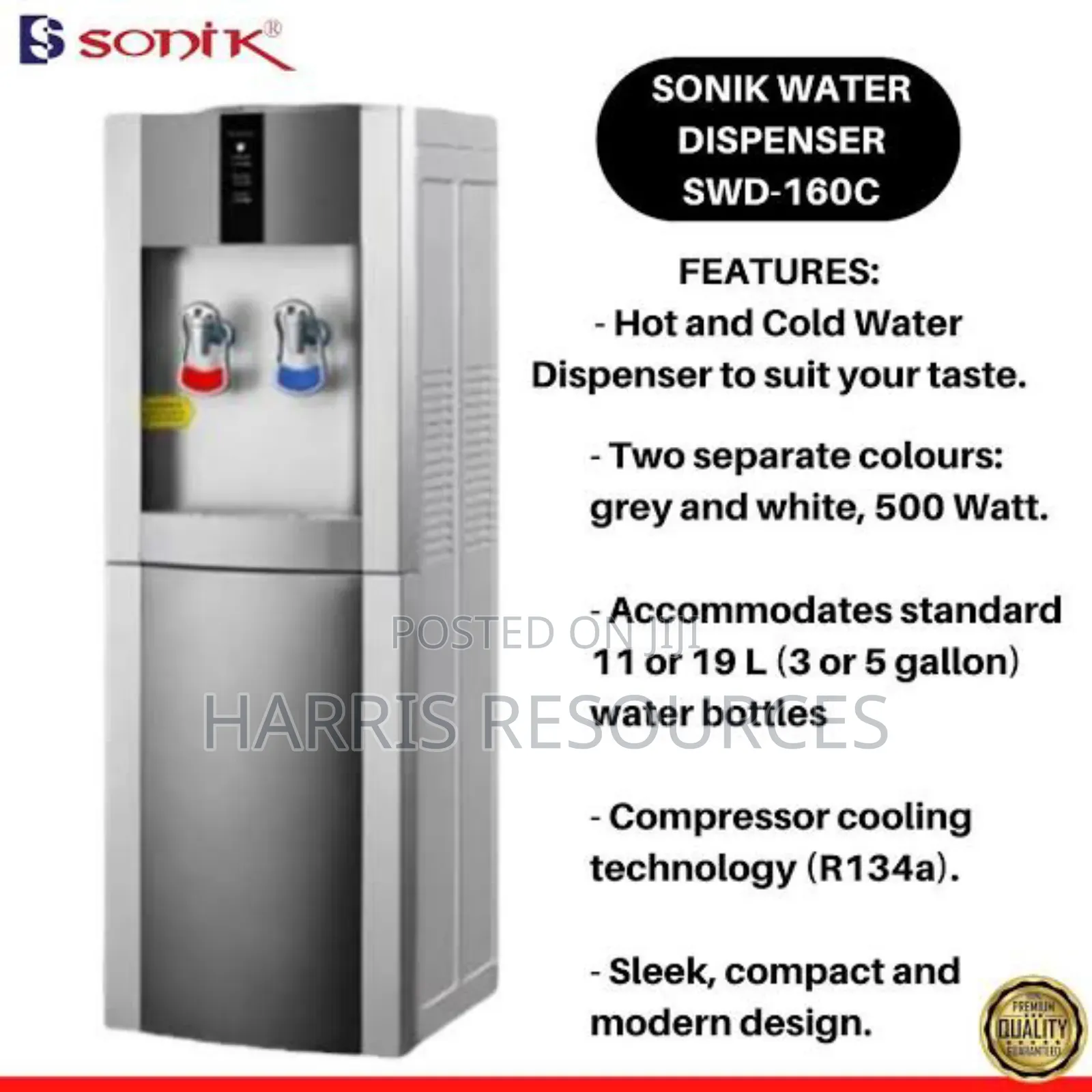 Sonik Water Dispenser and Refrigerator- SWD-175f