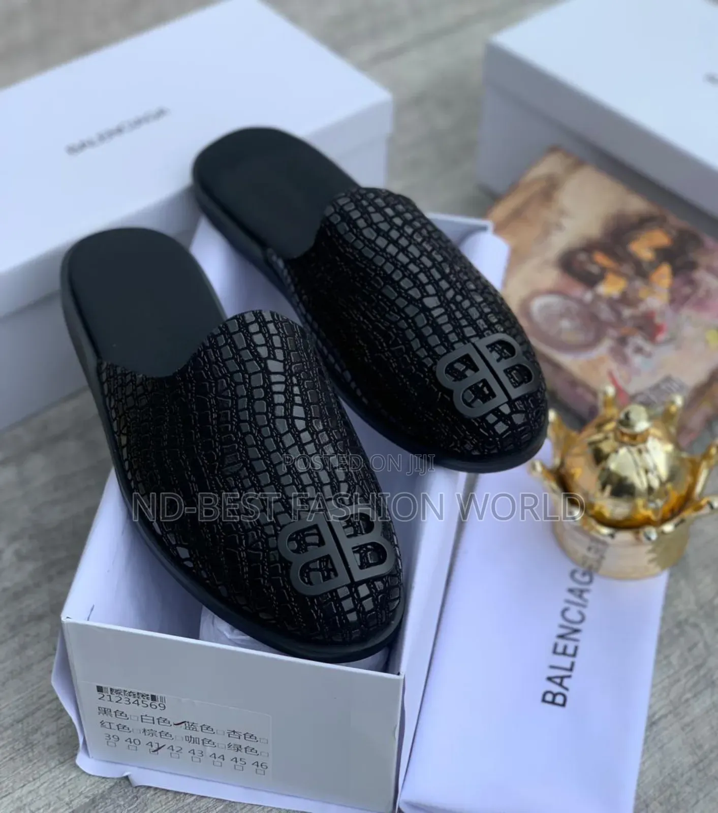 Black Balaciaga Luxury Half Shoe