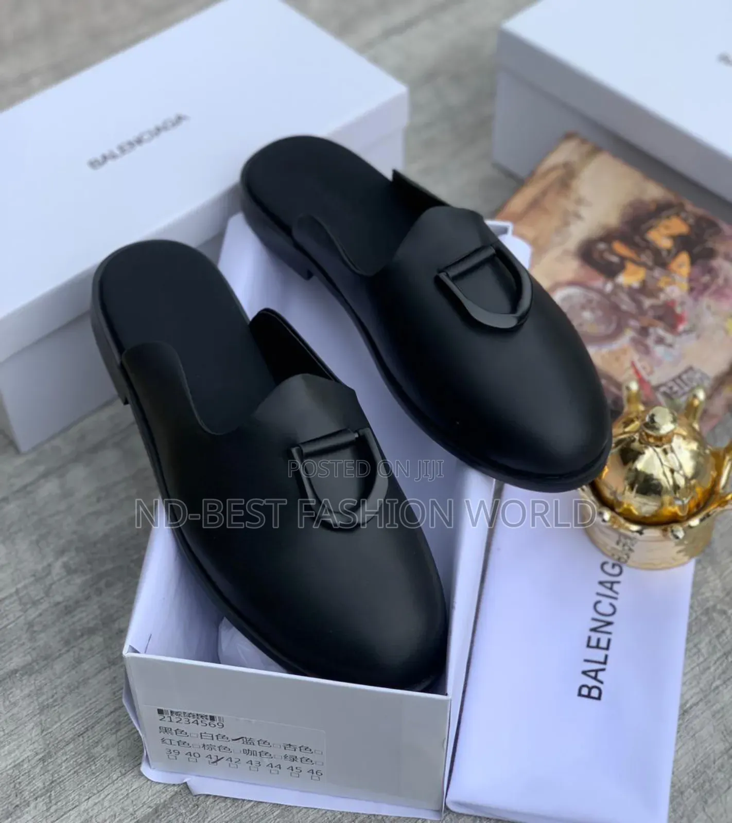 Black Balaciaga Luxury Half Shoe