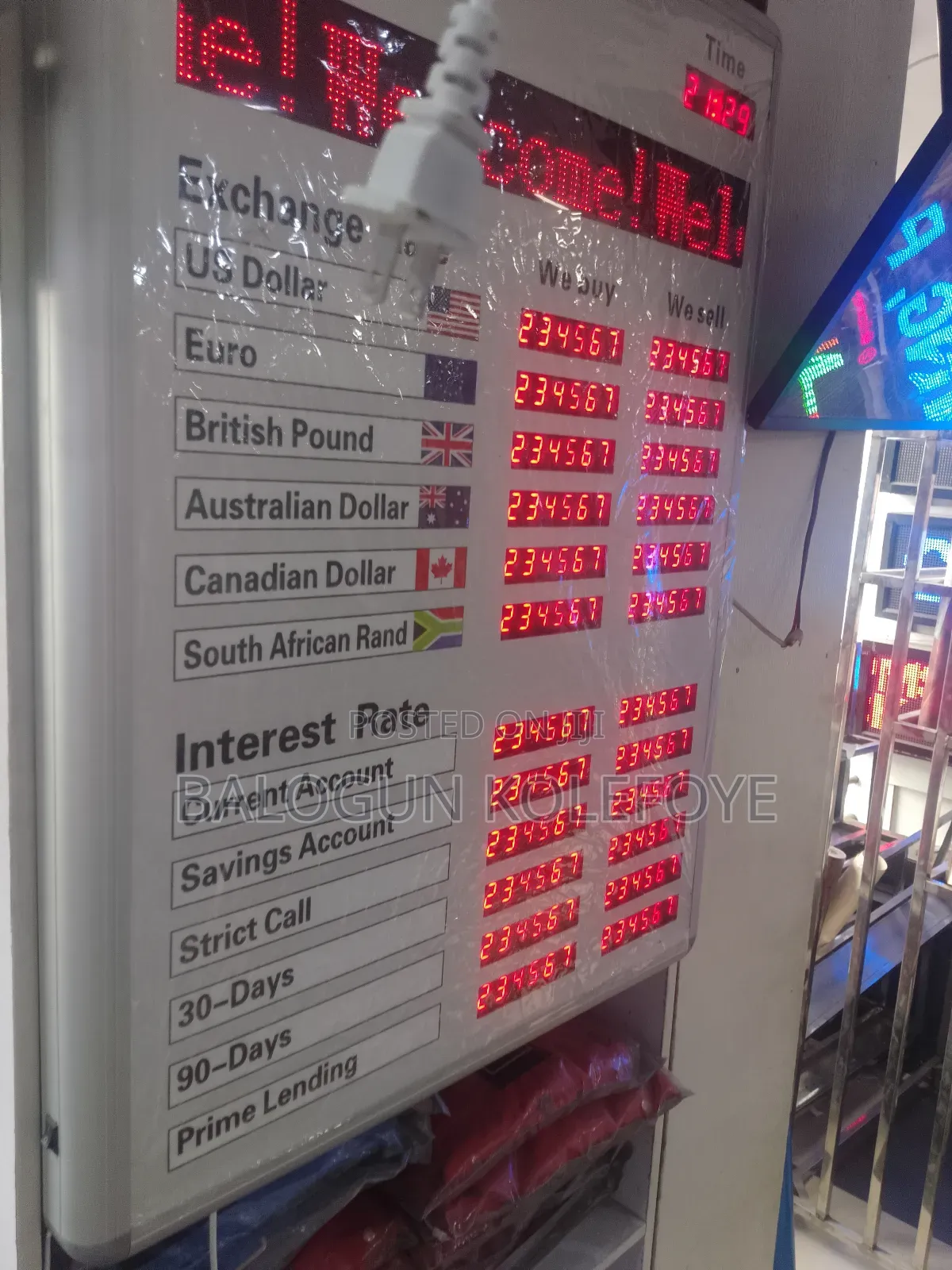 Update Currency Rate Display