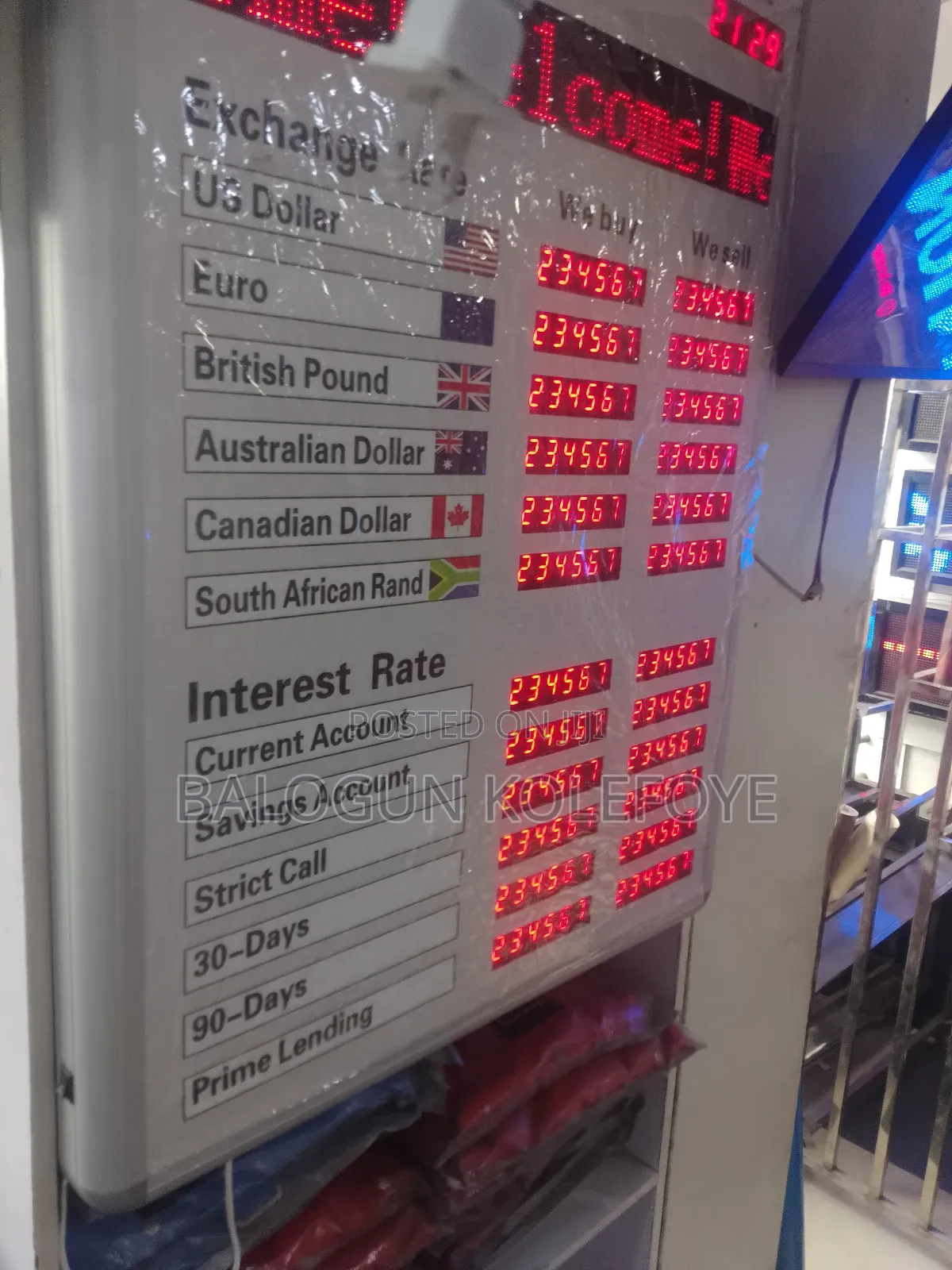Update Currency Rate Display