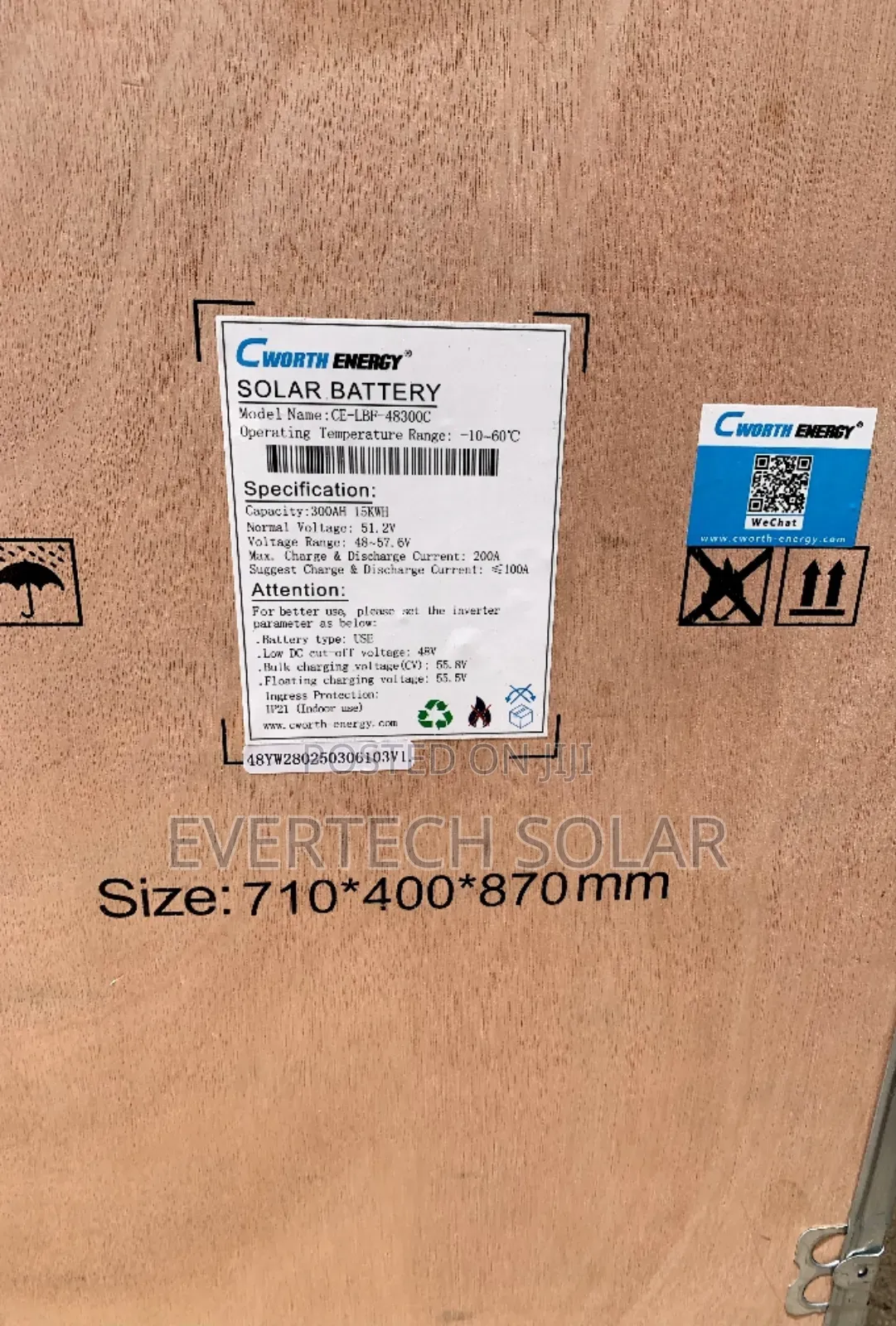 Cworth Energy Upgraded 15kwhs Lithium 51.2v Battery