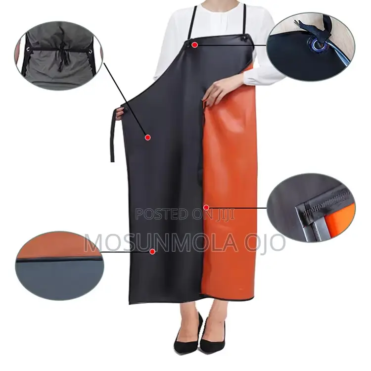 Double Layers Thickened Apron Kitchen Waterproof Vinyl Apron