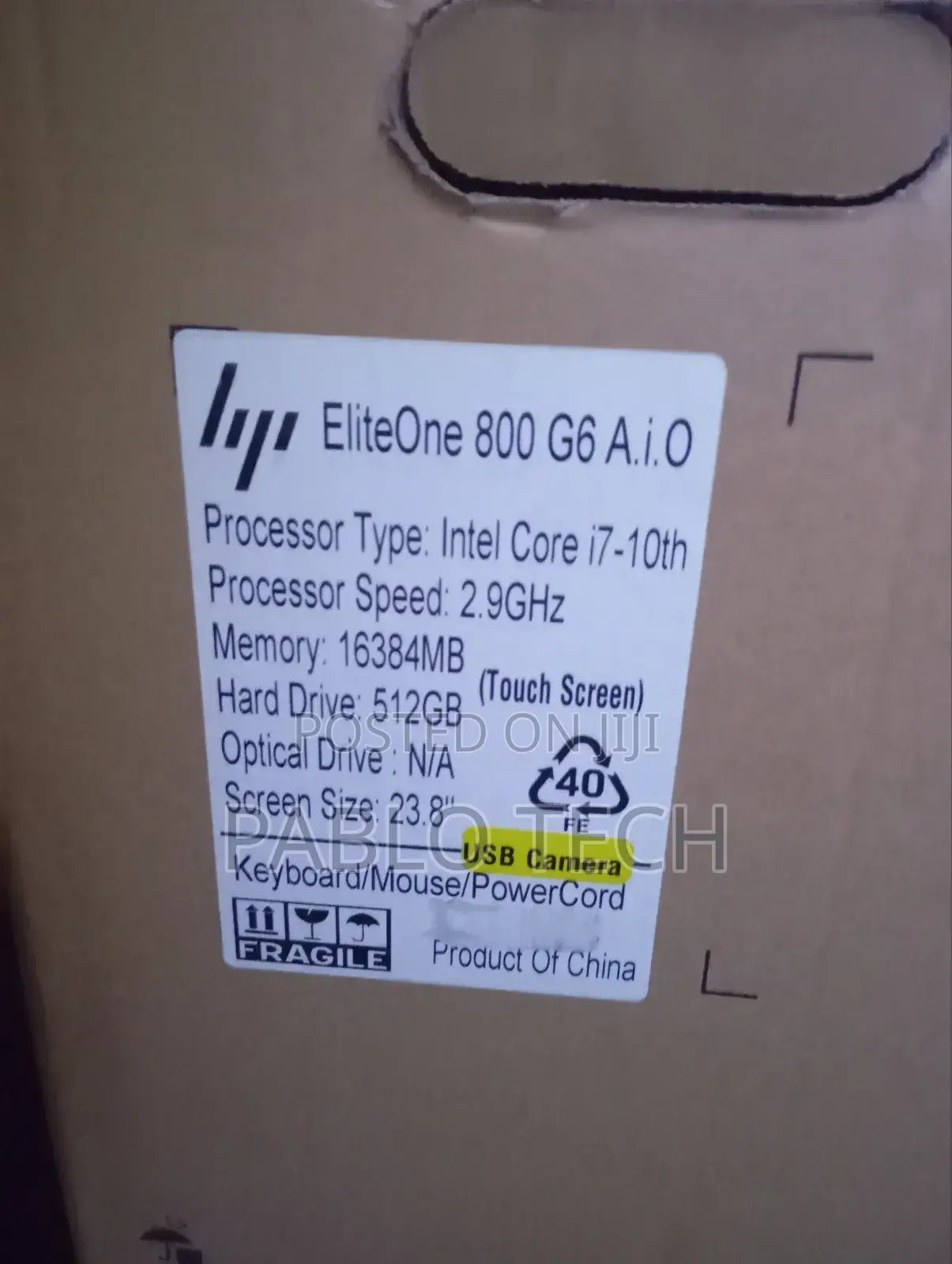 New Desktop Computer HP EliteOne 800 G6 16GB Intel Core I7 SSD 512GB