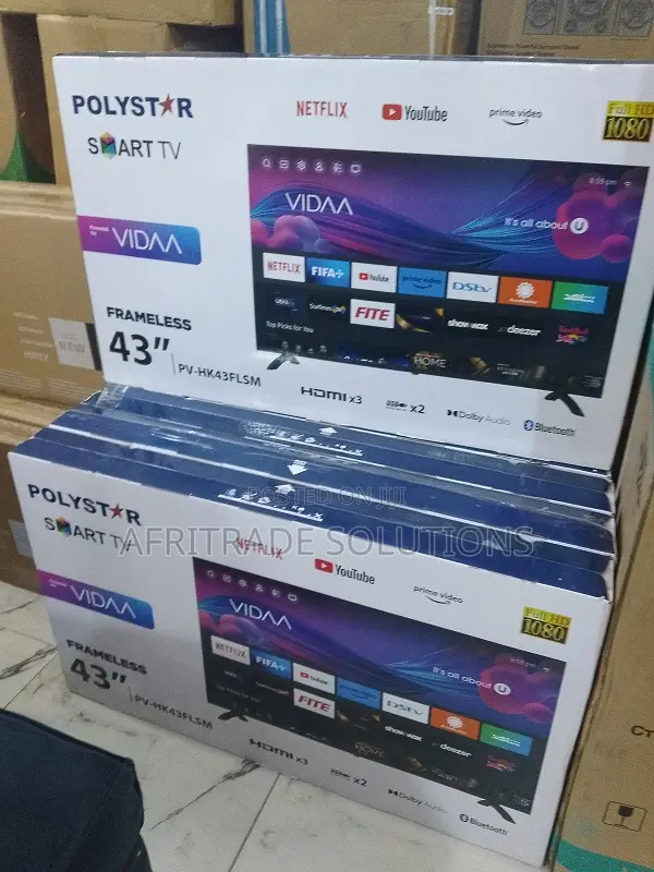 Polystar 43′′ Smart Tv – Smart Hub Smartphone Mirroring