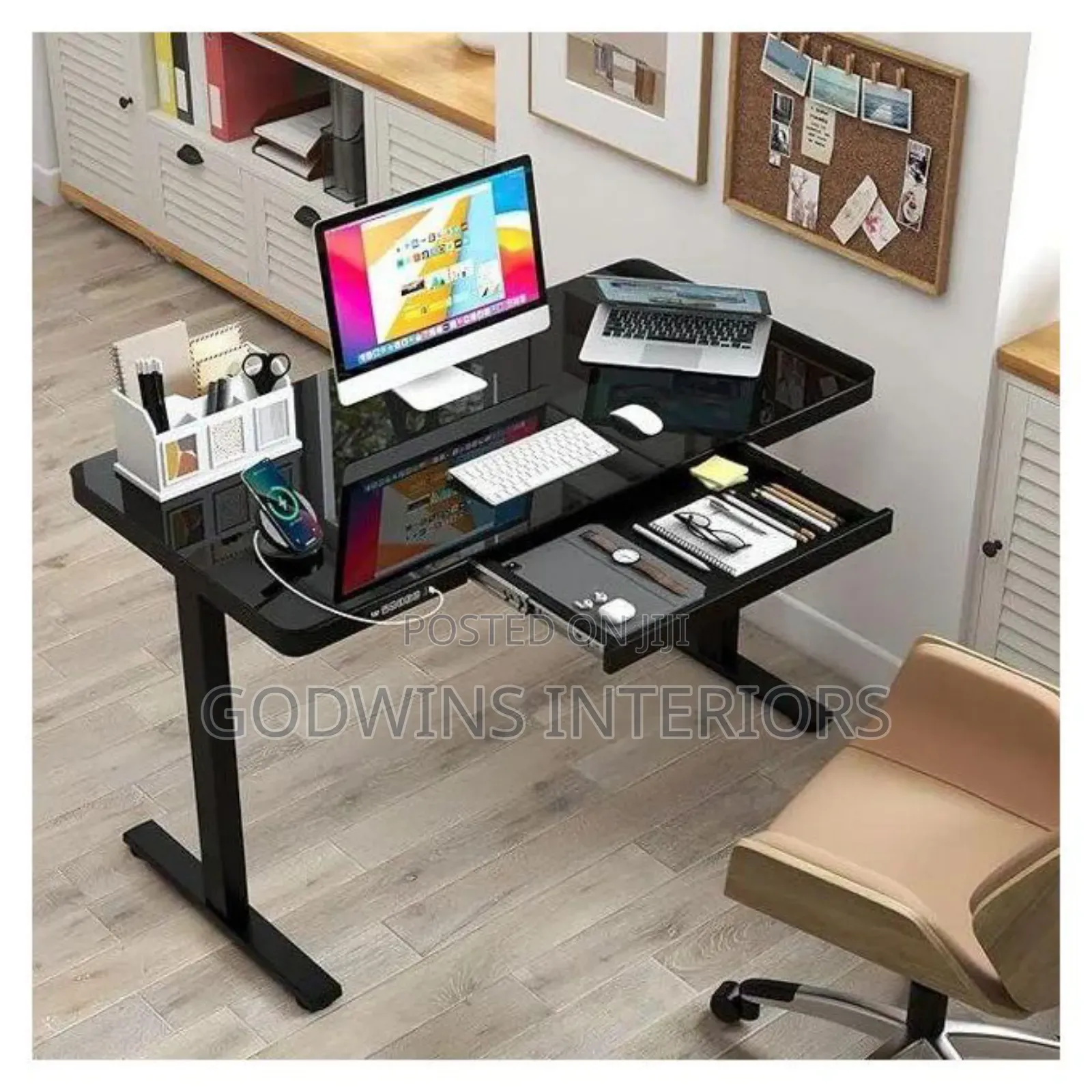 Pro Electric Adjustable Table With Charging Pad Usb Port