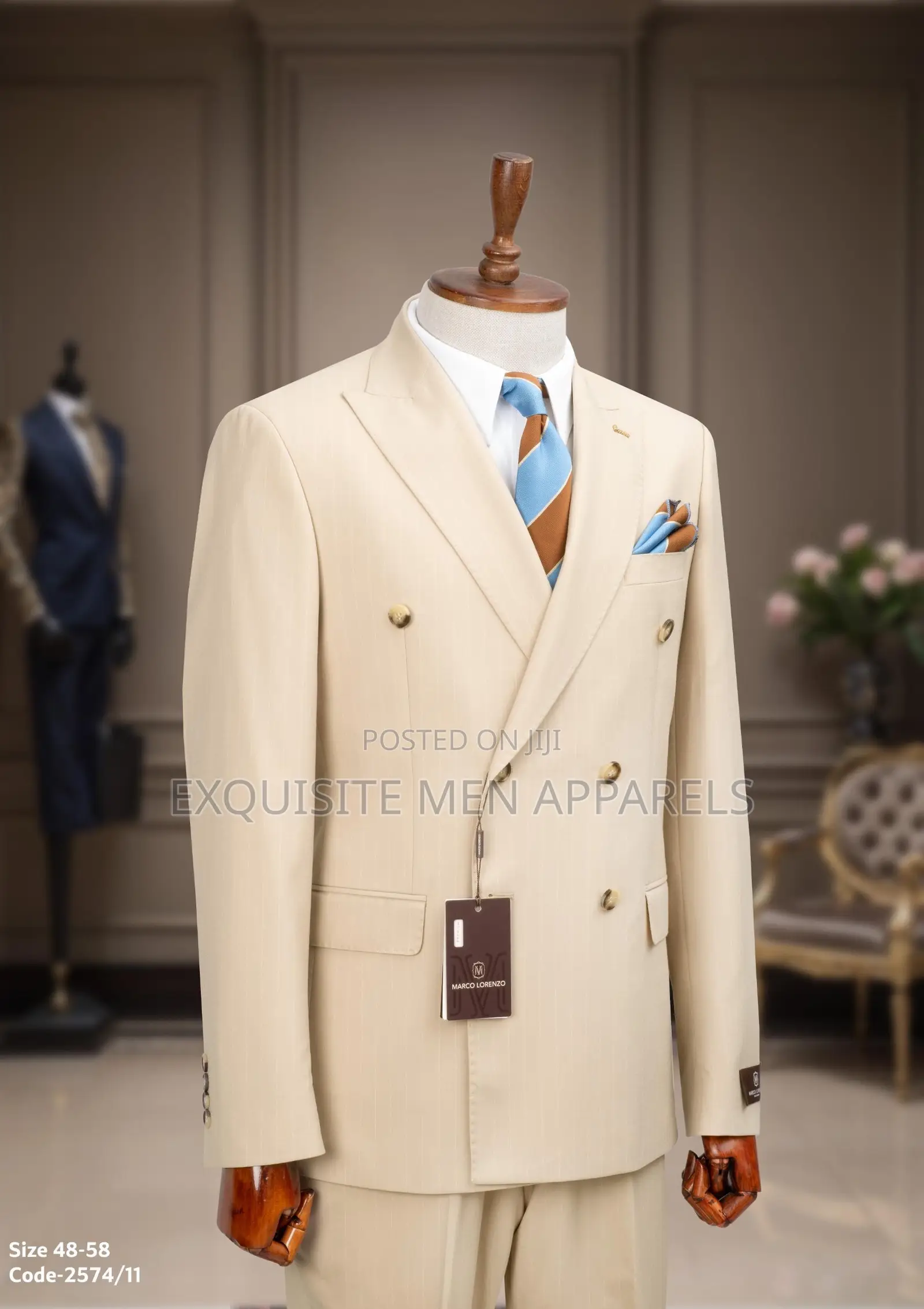 Quality Pin Stripe Double Men’S Suit
