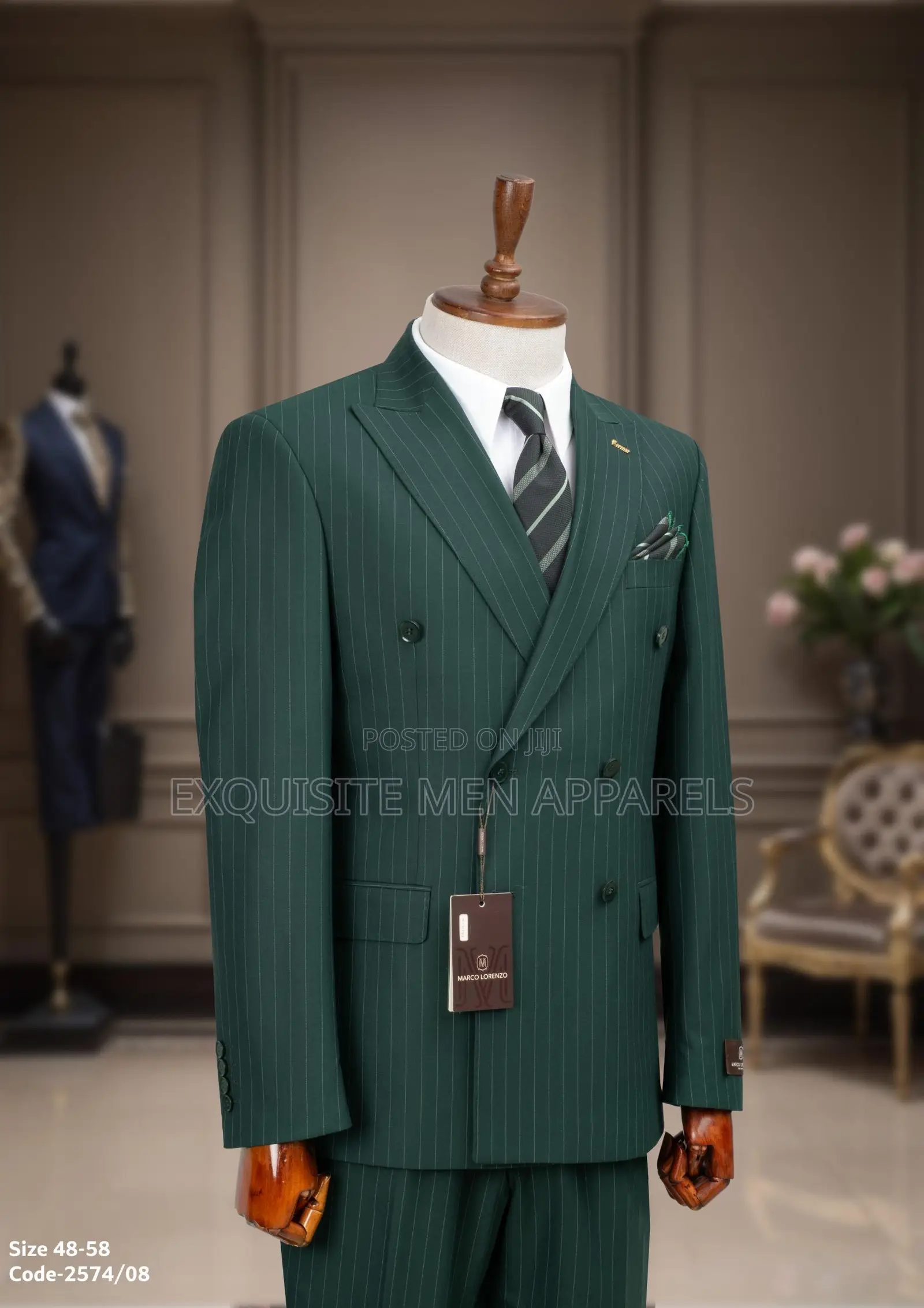 Quality Pin Stripe Double Men’S Suit