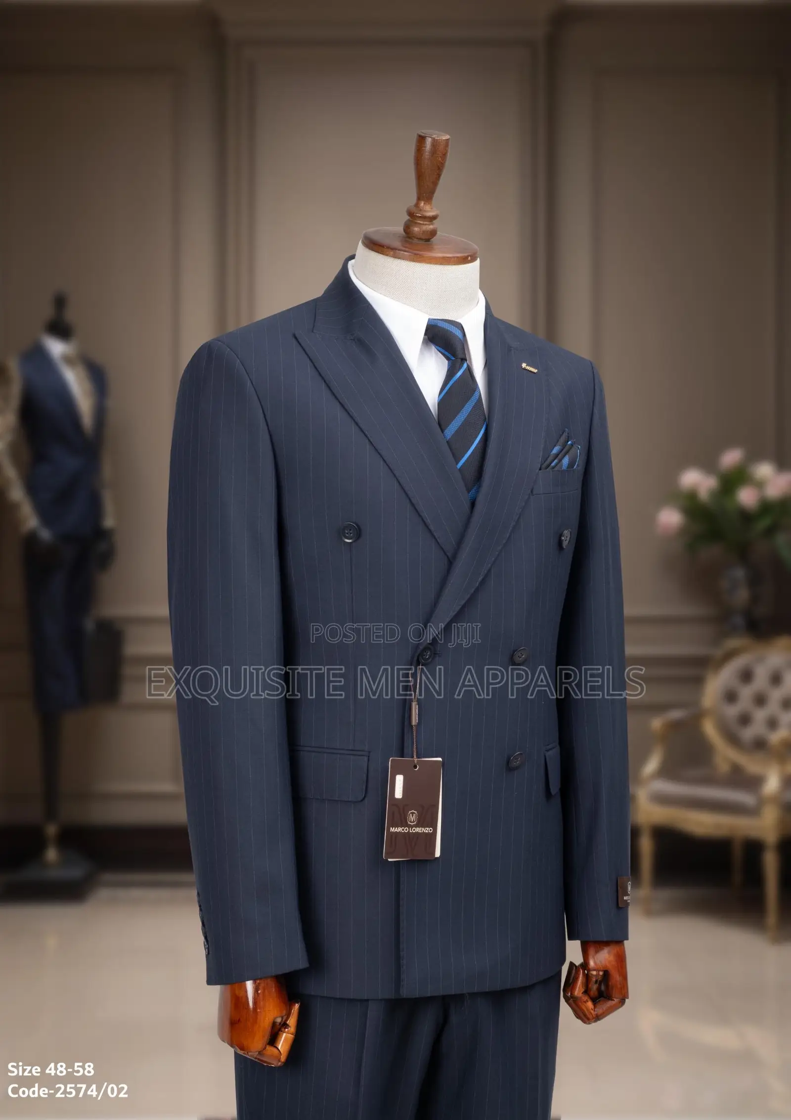 Quality Pin Stripe Double Men’S Suit