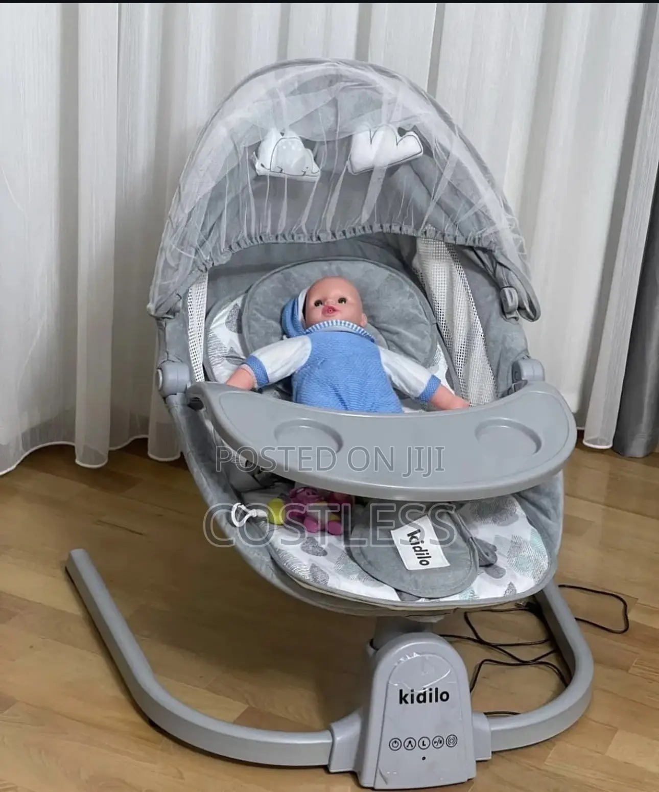 Convertible Electric Baby Swing With Feeding Table