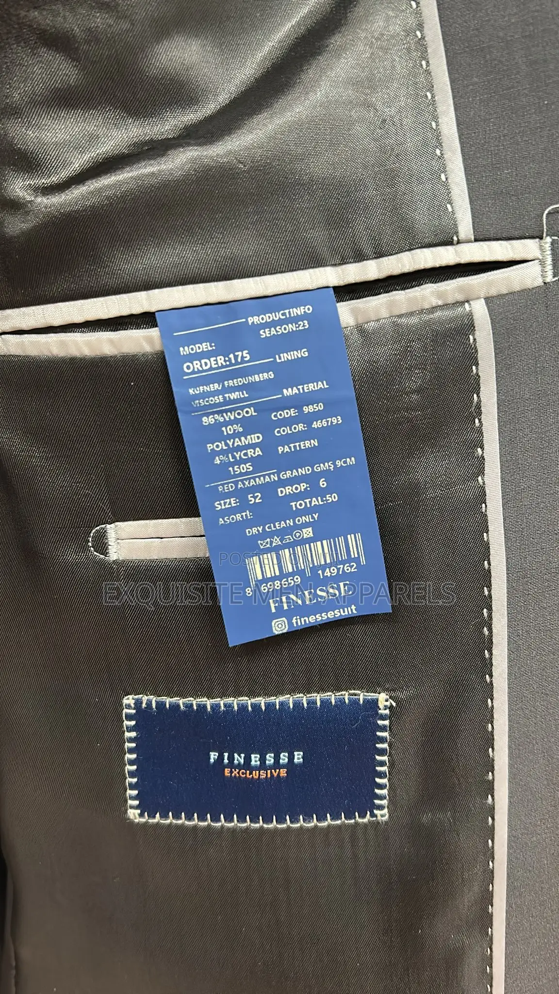 Italian Cashmere Fabric Finesse Men’S Suit