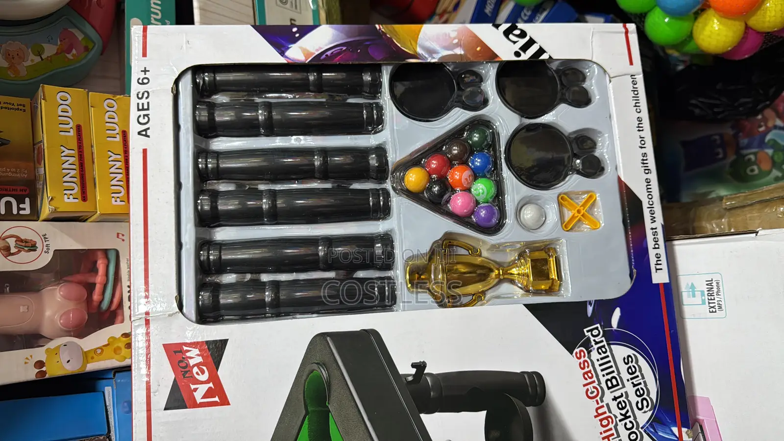 Mini Tabletop Pool Set Snooker Toy Billiard Tables Game