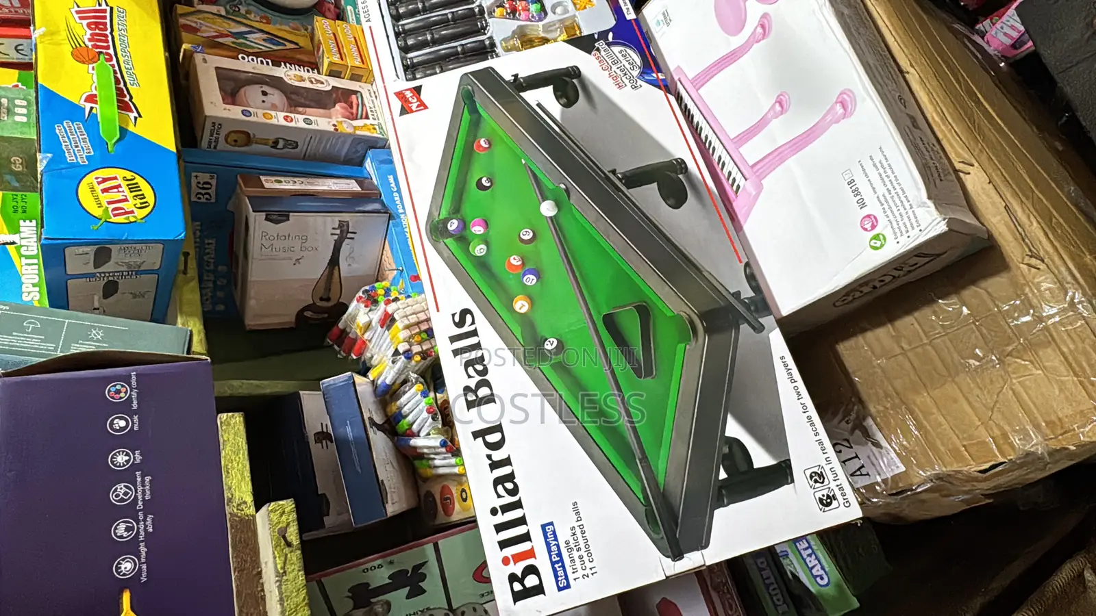 Mini Tabletop Pool Set Snooker Toy Billiard Tables Game