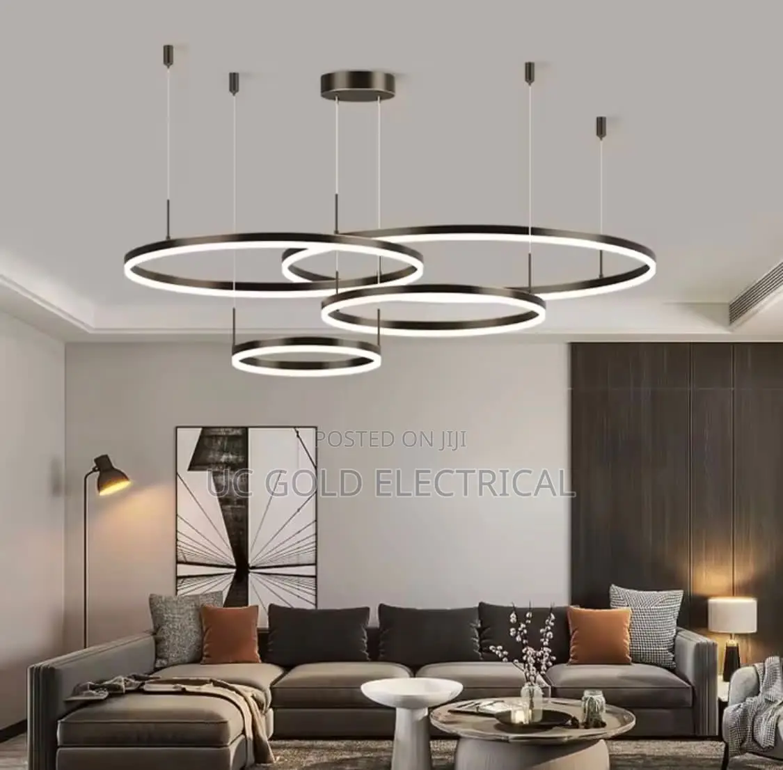 Modern Led Pendant Chandelier Home Lighting Brushed Circle