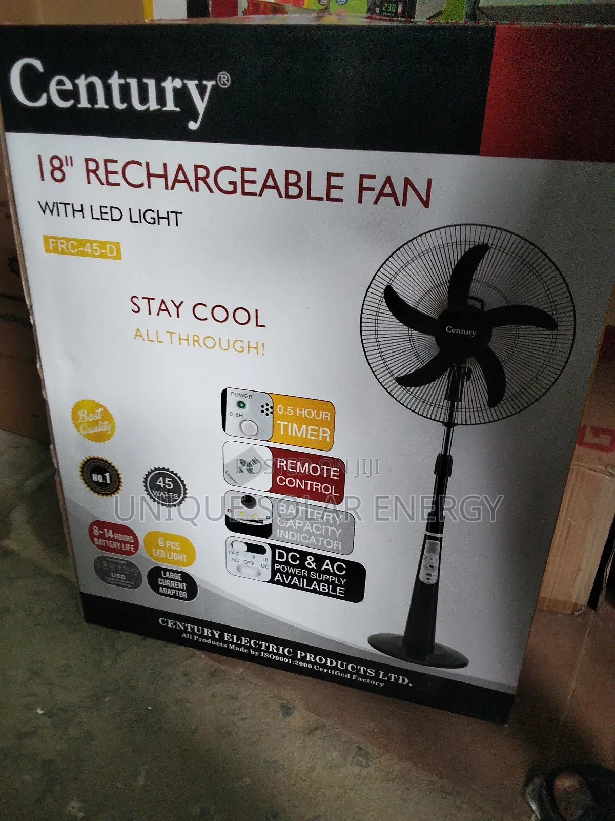 18"Rechargeable Fan Century