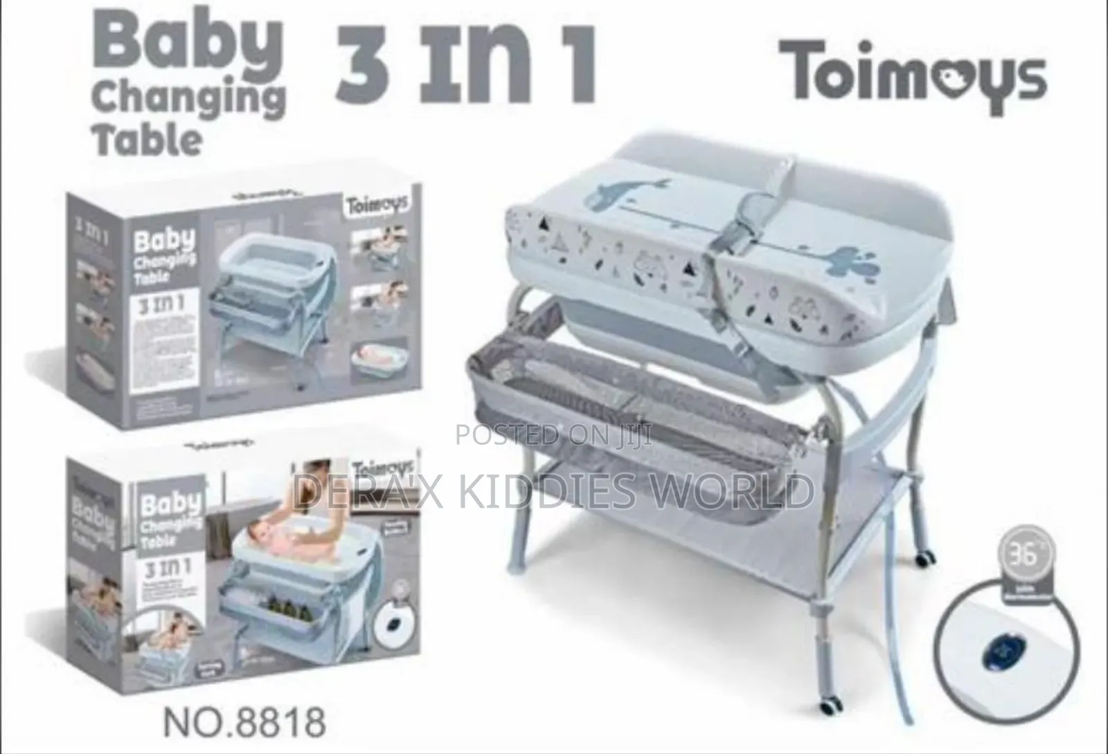 Toimoys 3 in 1 Standing Bath and Changing Station Set
