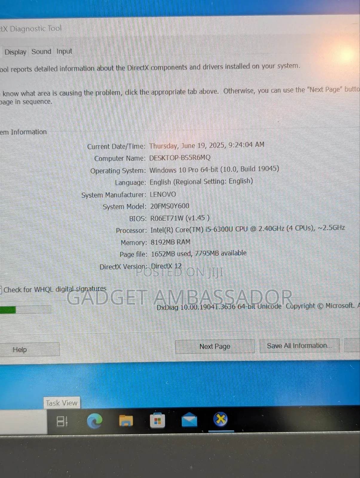 Laptop Lenovo ThinkPad T460 8GB Intel Core i5 HDD 500GB