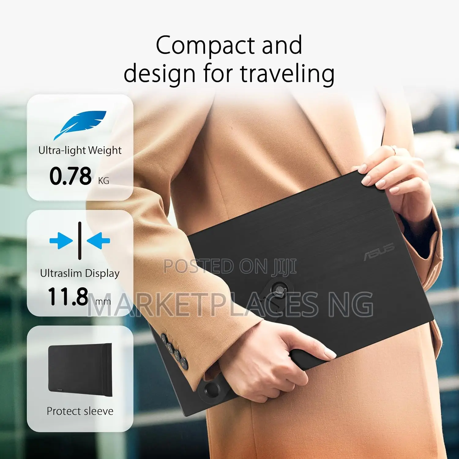 Asus Zenscreen 16" Full Hd Portable Usb-C Monitor(Mb166cr)