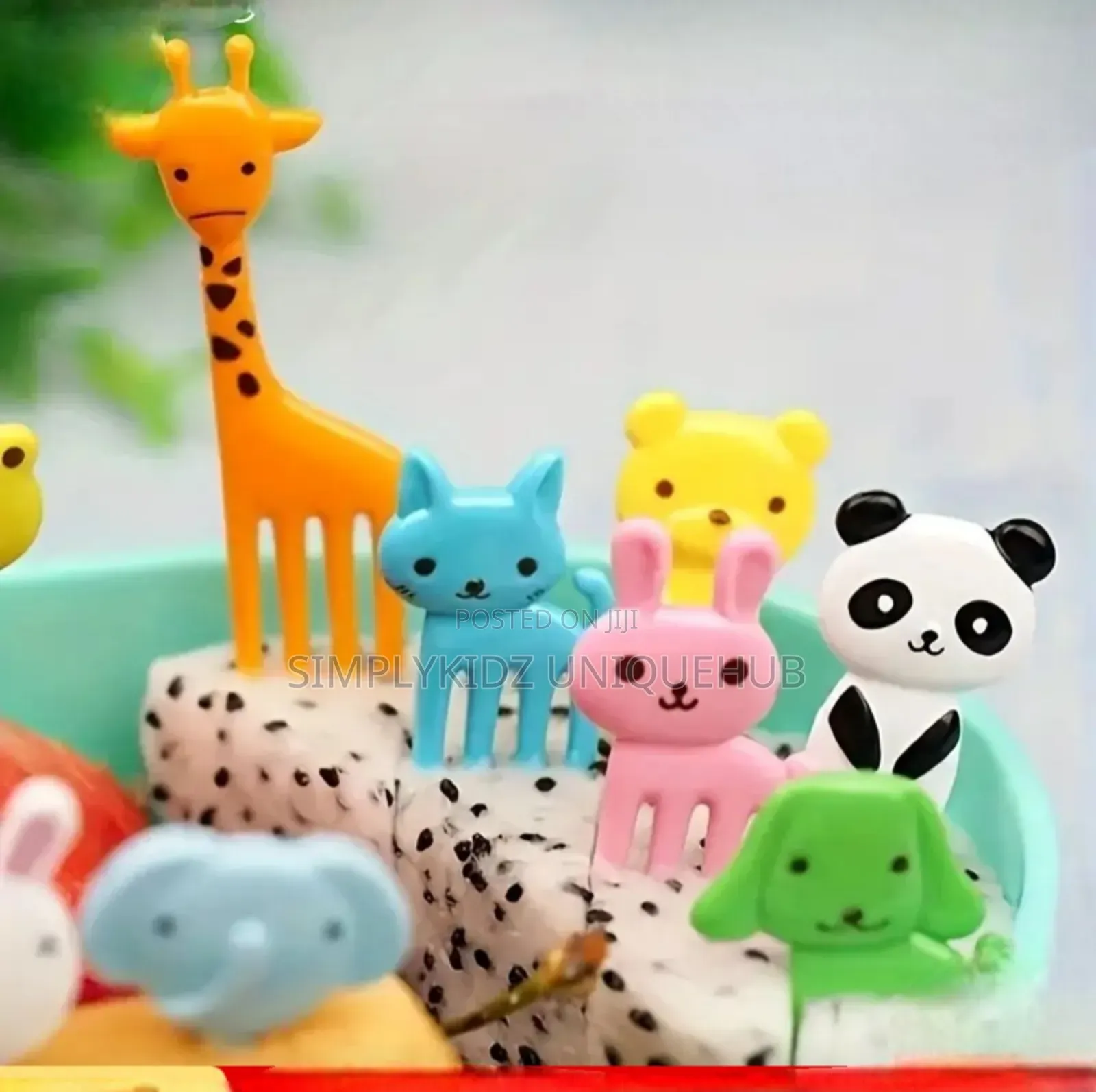 10pcs Mini Cartoon Animal Design Food Picks