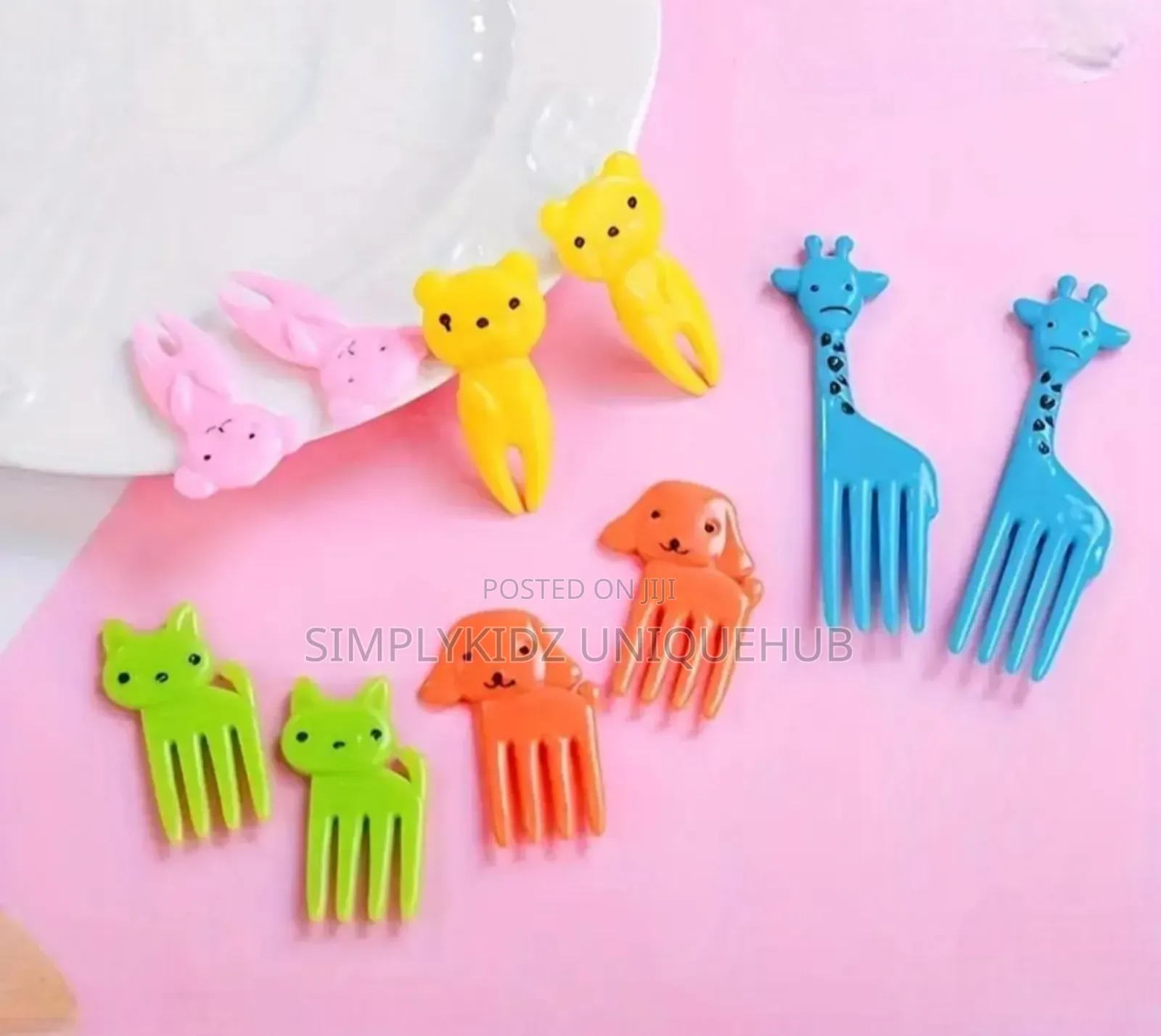 10pcs Mini Cartoon Animal Design Food Picks