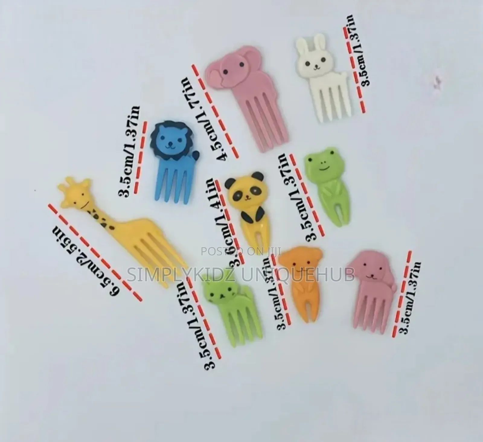 10pcs Mini Cartoon Animal Design Food Picks