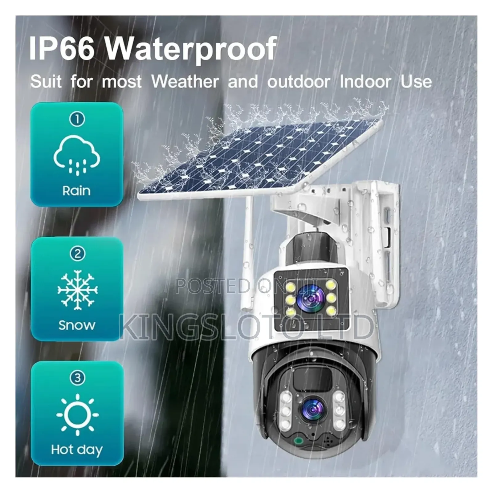 Solar Powered CCTV Double Lens