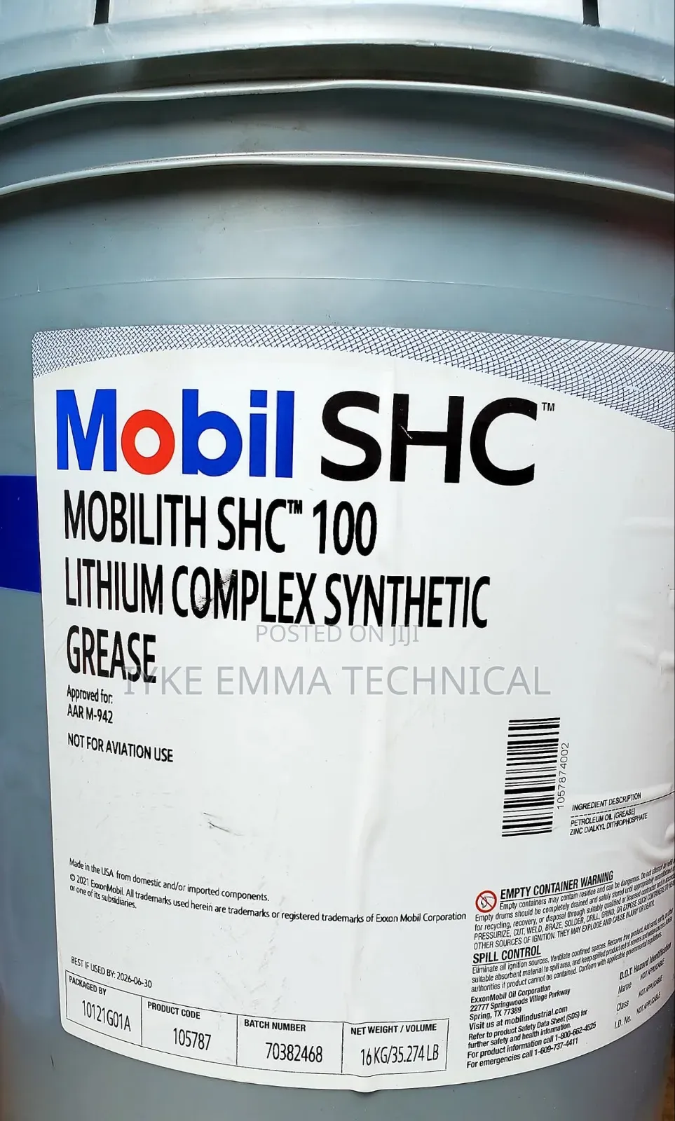 Mobil SHC Mobilith SHC 100 Synthetic Grease