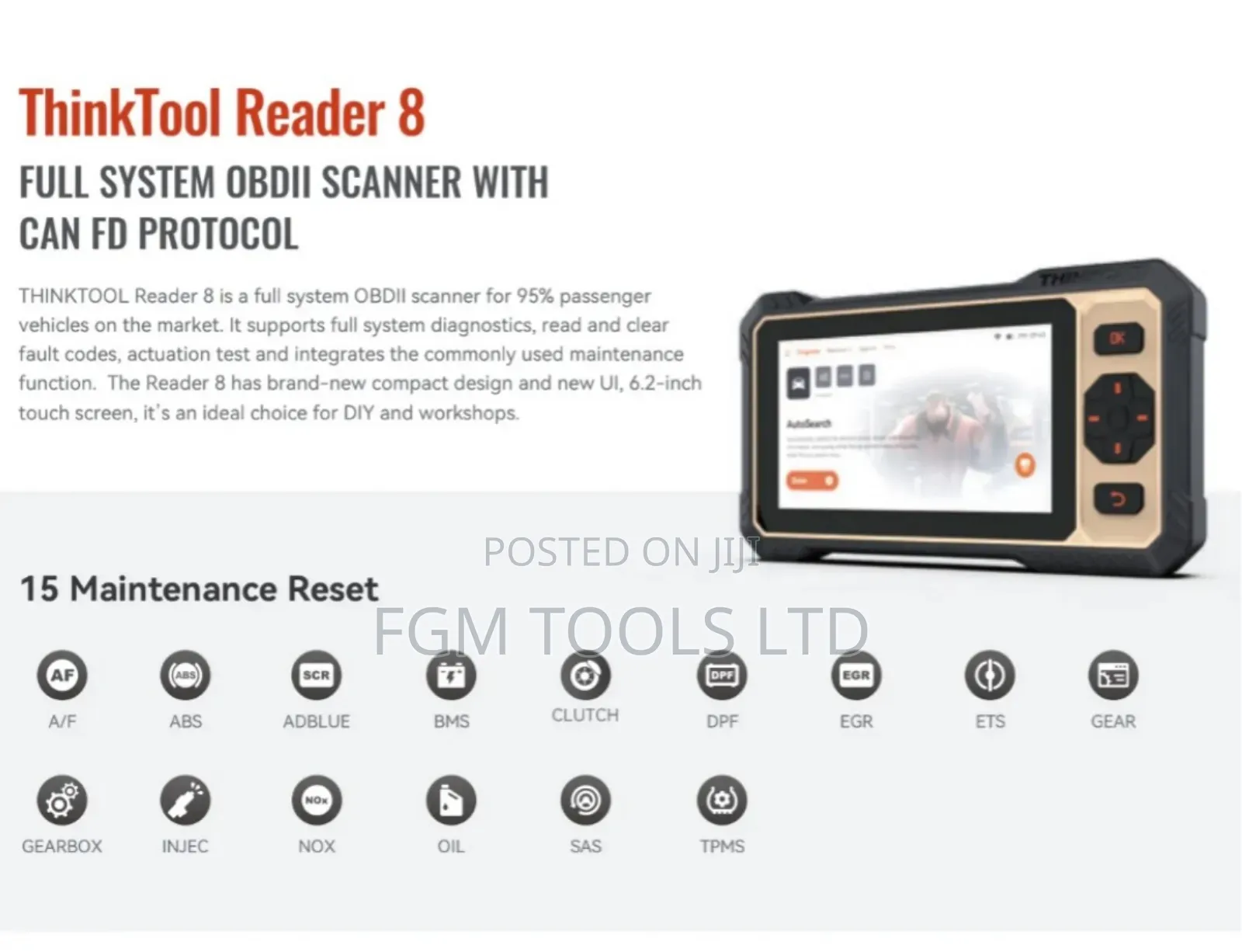 Thinkcar Thinktool Reader 8 Auto Diagnostics Tool