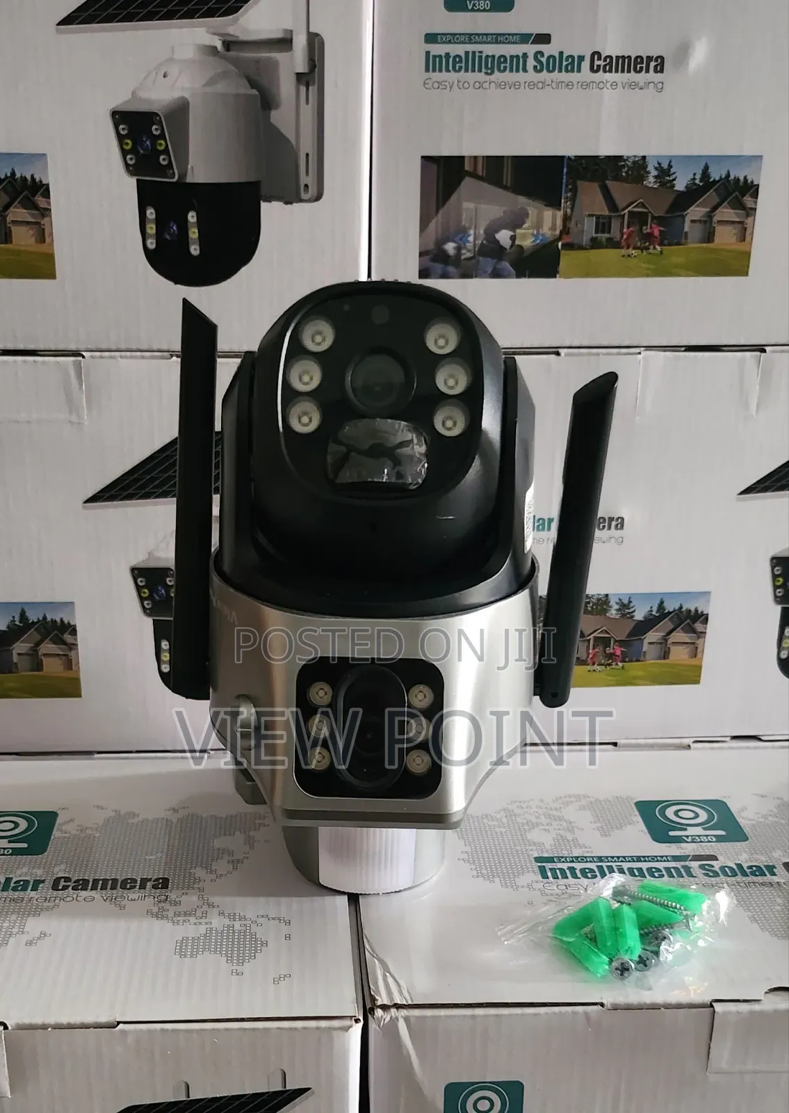 Dual Lens Solar Powered Smart Alarm Ptz 8mp Security Camera