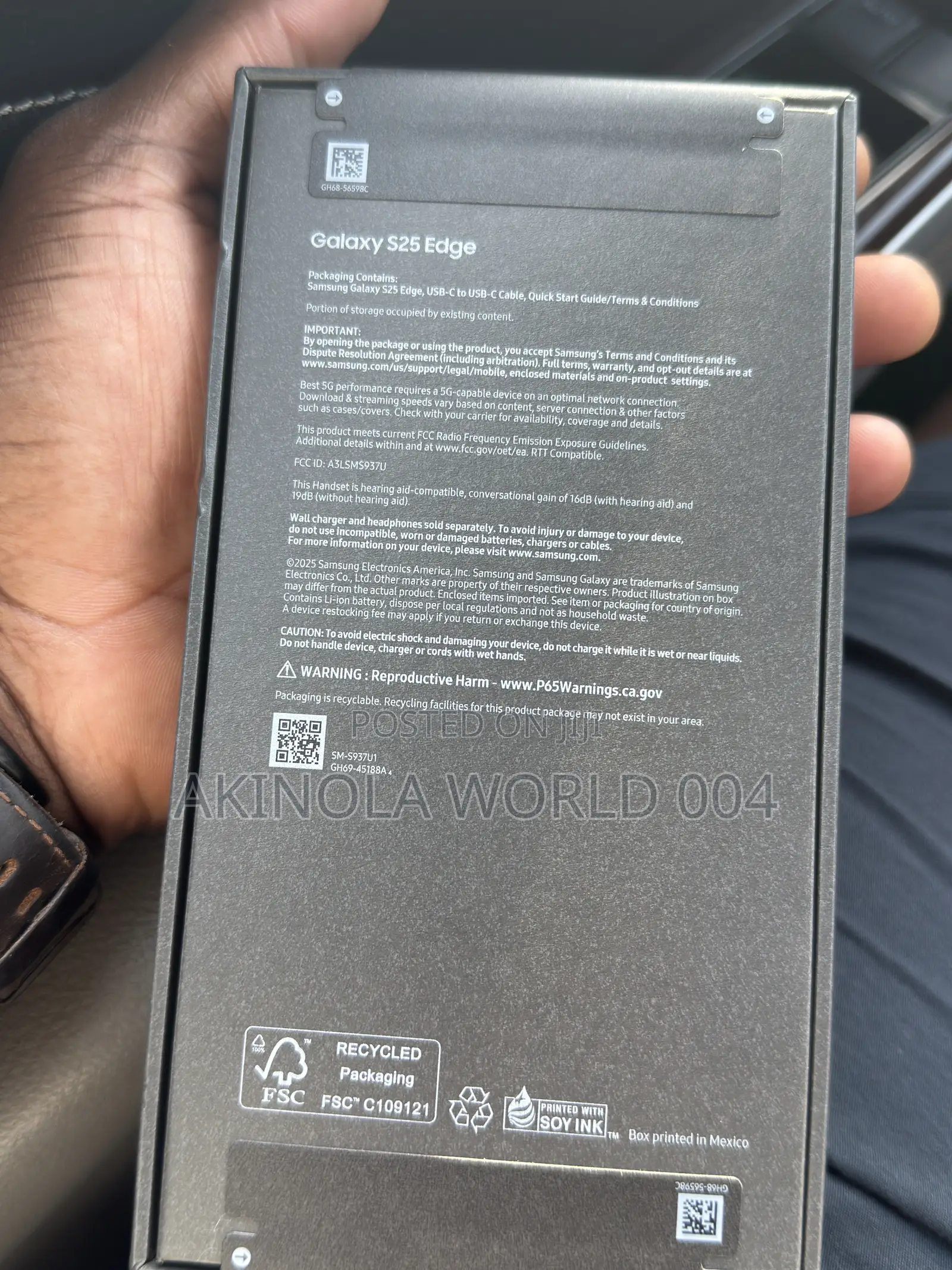 New Samsung Galaxy S25 Edge 512 GB Black