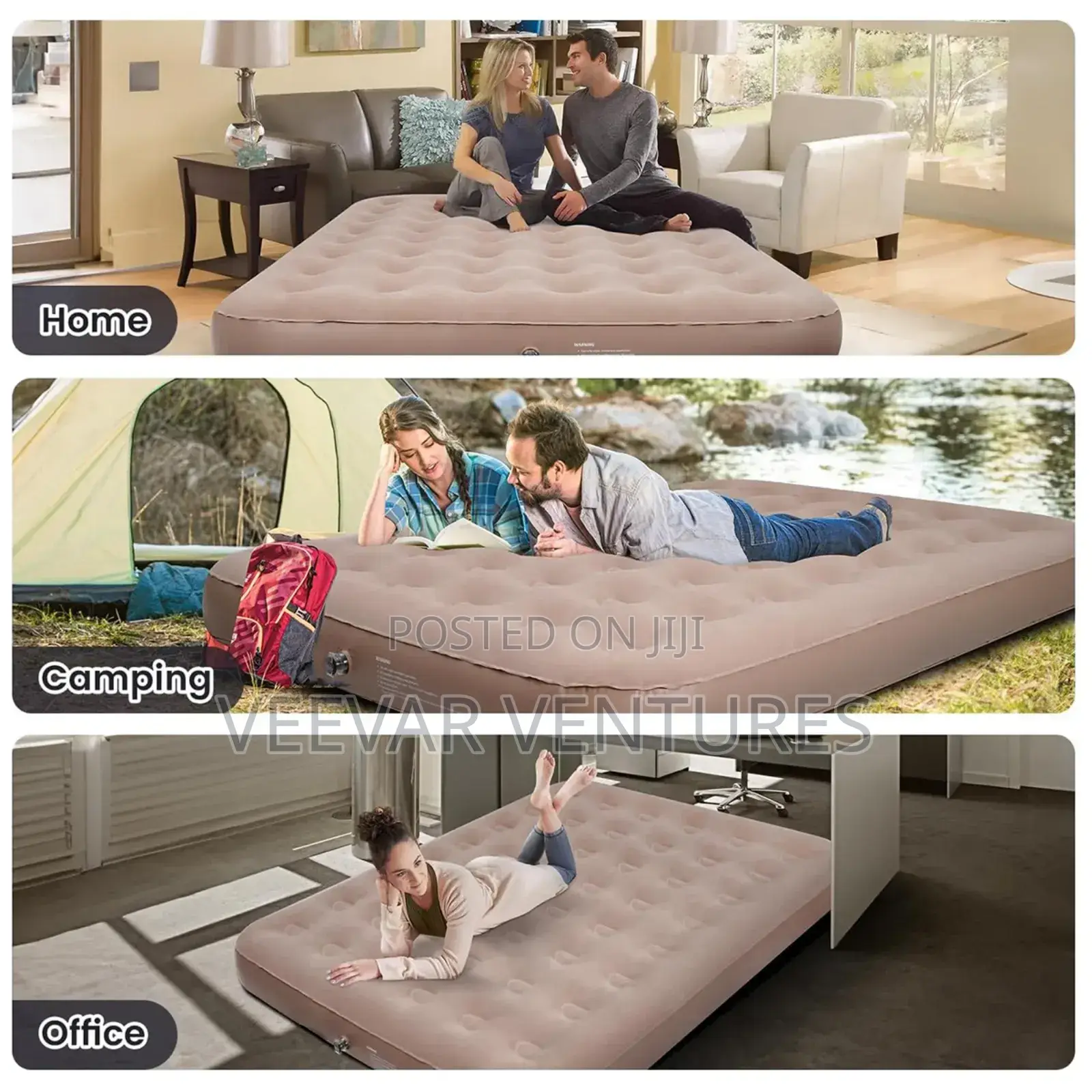 5 by 6.7 Cumulux 9 Inflatable Bed With in-Built Air Pump