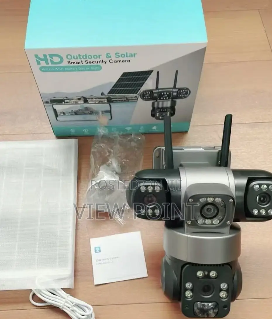 3lens 4g Camera 10mp Simcard Solar Cctv Camera Ptz 10x Zoom