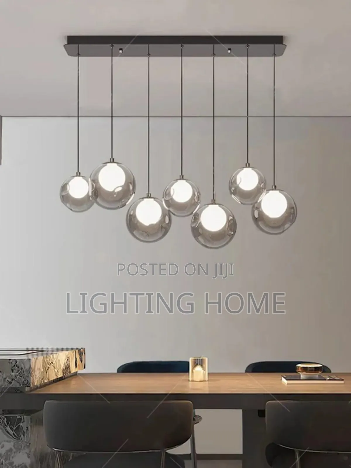 Glass Pendant Chandelier Light By 800mm 7 Glass