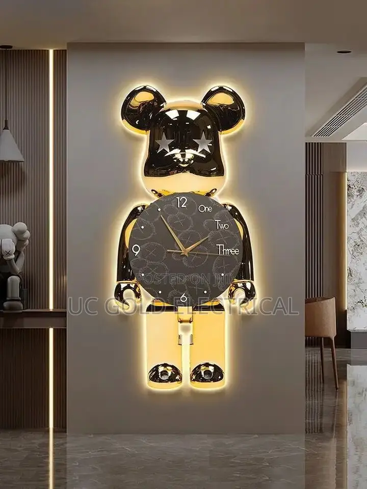 Light Luxury Art Cartoon Clocks, Wall Clock Modern Design