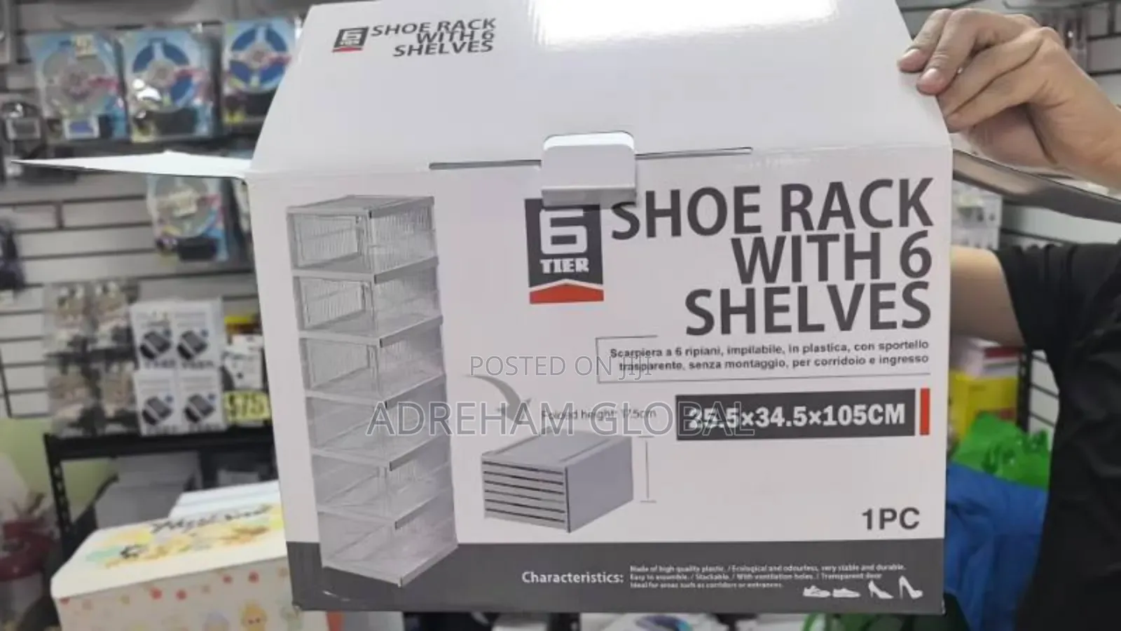 Shoe Rack With 6 Shelves
