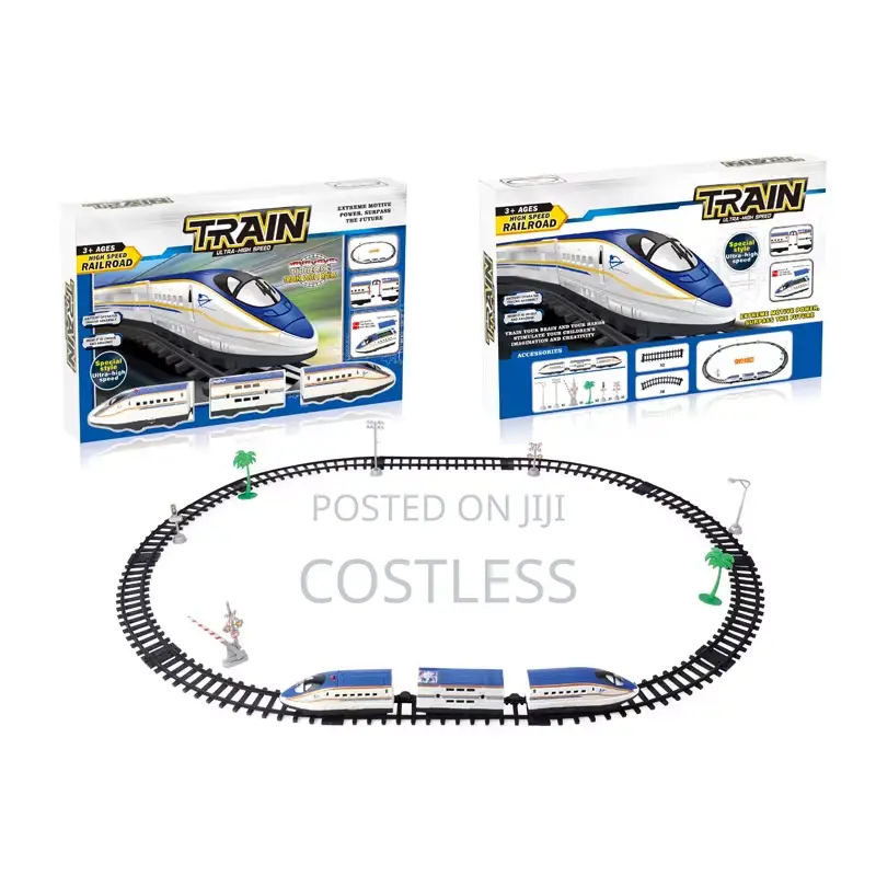 Children Electronic Railway Express Train Set With Station