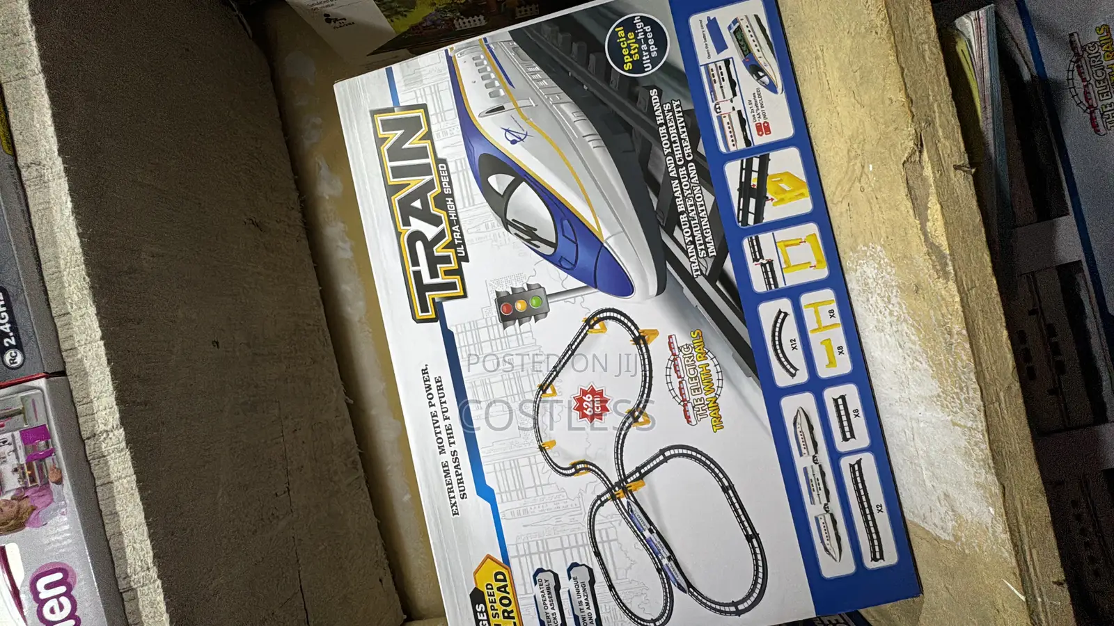 Children Electronic Railway Express Train Set With Station