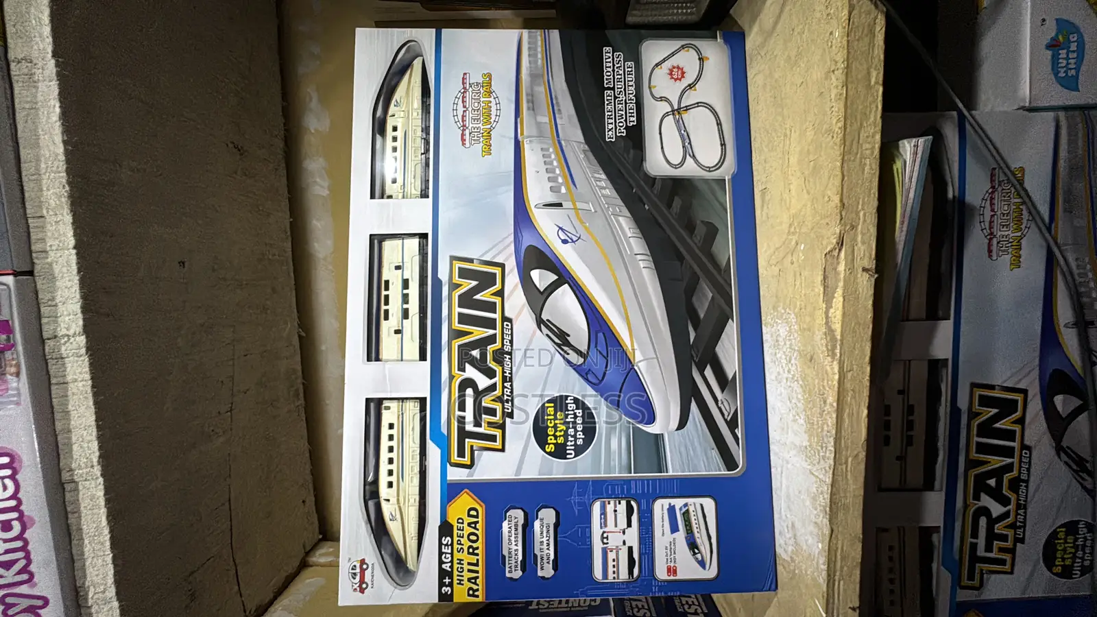 Children Electronic Railway Express Train Set With Station