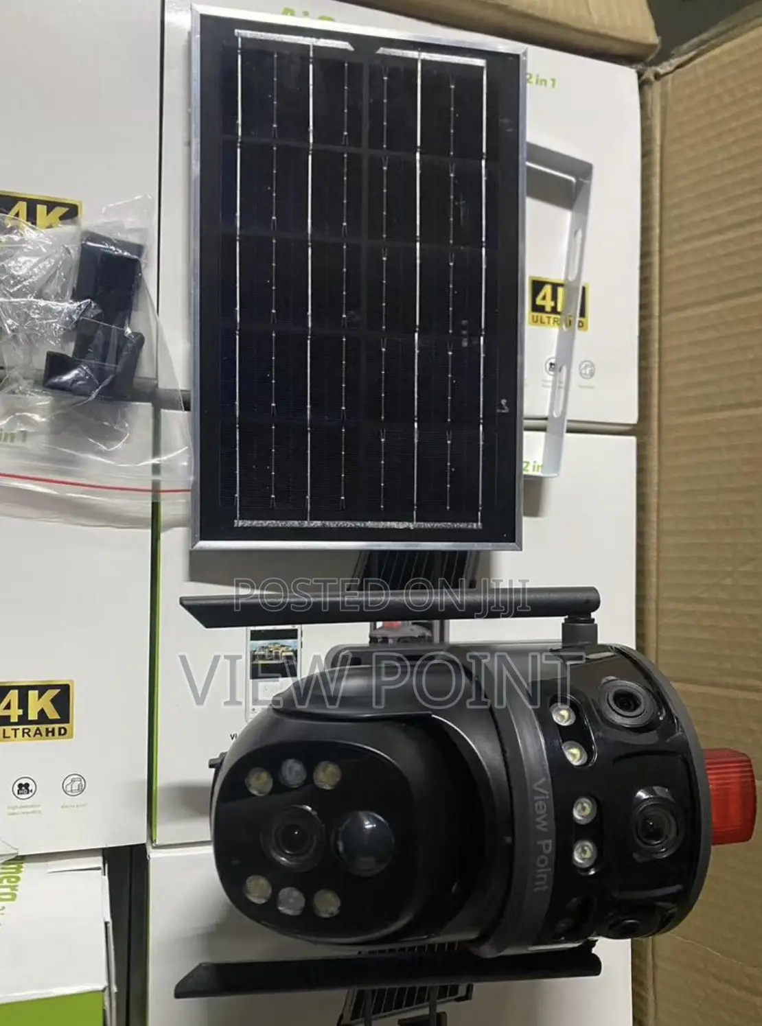 4g Sim Card Outdoor Monitoring V380 3lens Solar Cctv Camera